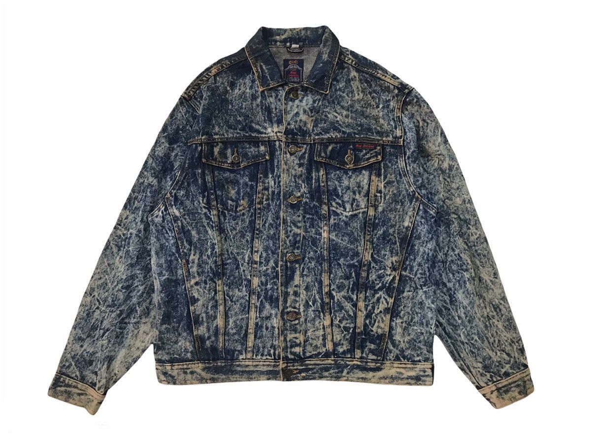 Japanese Brand Acid Wash Style Rue Du New Orleans Denim Jacket Size US L / EU 52-54 / 3 - 1 Thumbnail