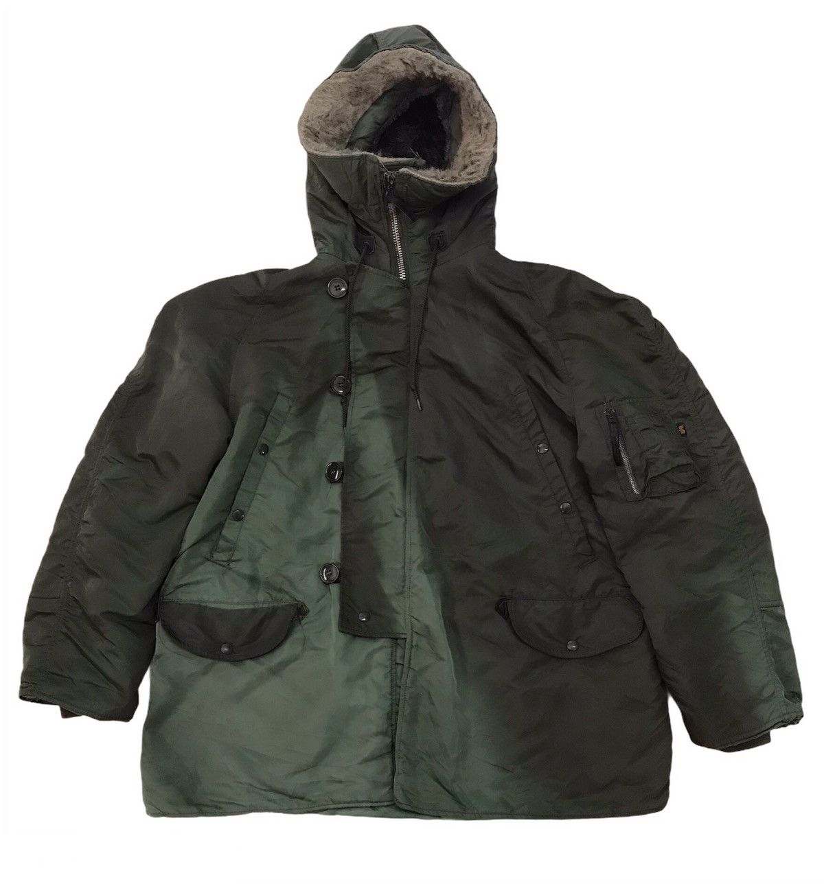 Alpha Industries Vtg Sun Faded Alpha Industries Type N-3B(N) Parka Jacket Size US L / EU 52-54 / 3 - 2 Thumbnail