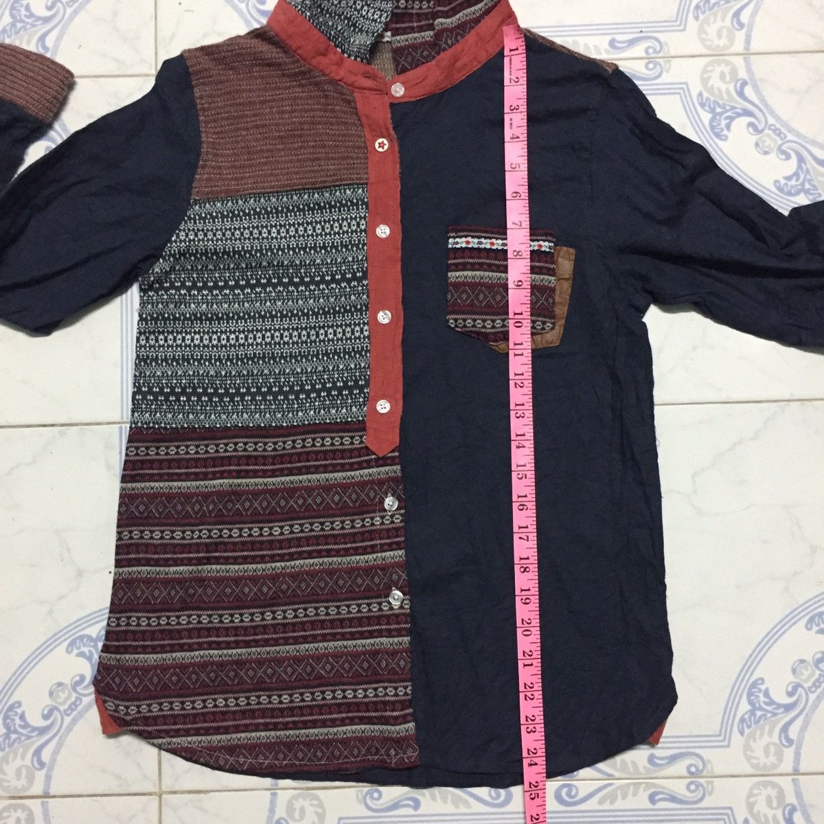 Japanese Brand Unique Patchwork Button Up Hoodie Size US M / EU 48-50 / 2 - 11 Thumbnail