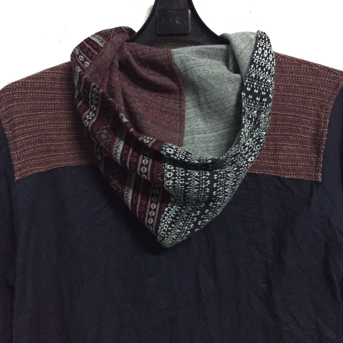 Japanese Brand Unique Patchwork Button Up Hoodie Size US M / EU 48-50 / 2 - 8 Thumbnail