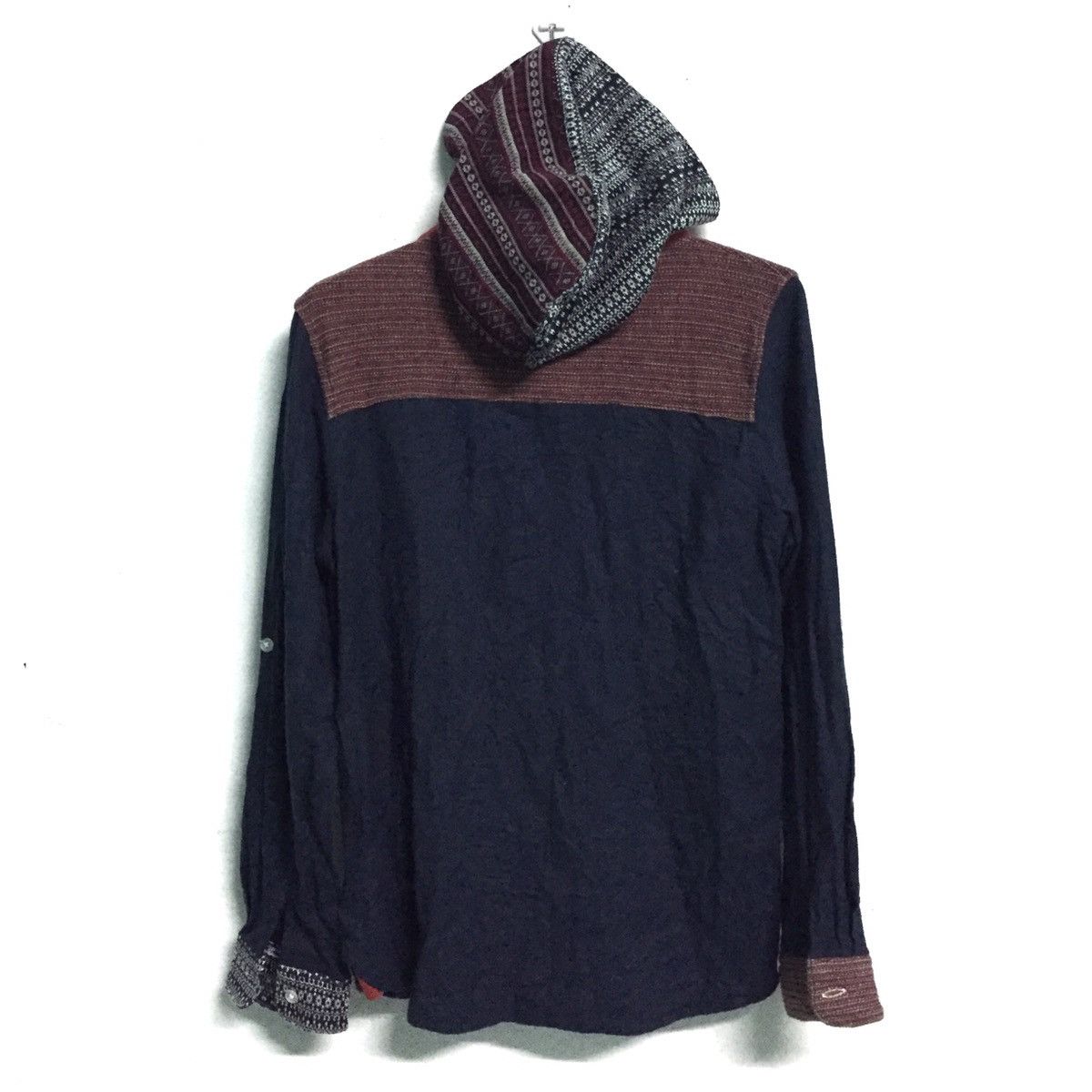 Japanese Brand Unique Patchwork Button Up Hoodie Size US M / EU 48-50 / 2 - 5 Thumbnail