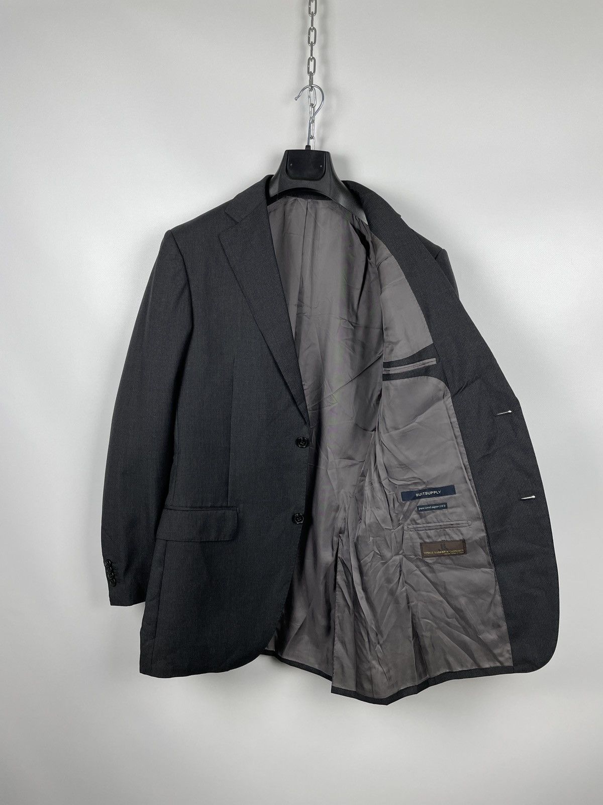 Suitsupply Suitsupply Super 110’s Wool Striped Suit Size 38L - 9 Thumbnail