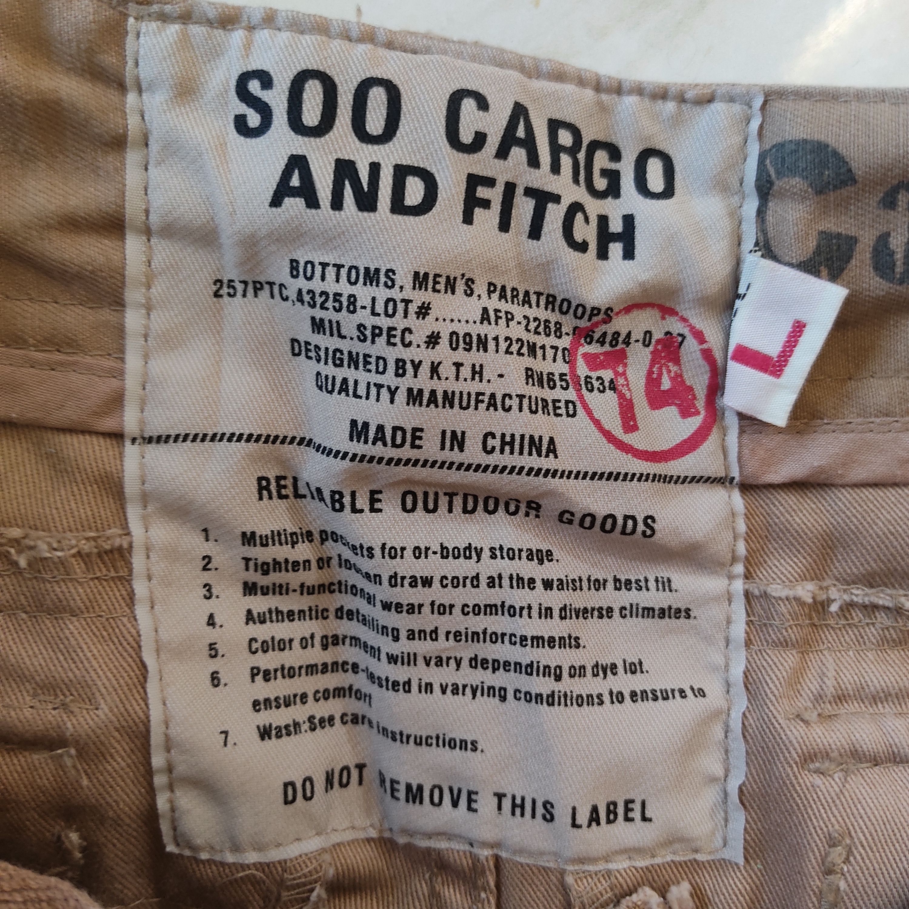 Japanese Brand Soo Cargo and Fitch 9 Multipocket Utility Cargo Pants Size US 32 / EU 48 - 12 Thumbnail