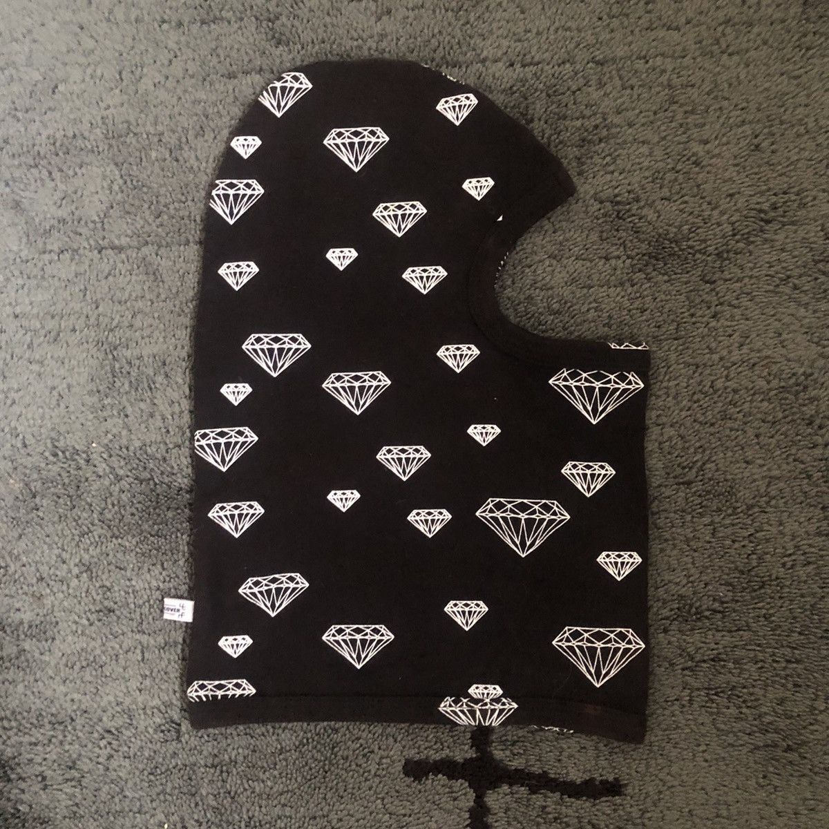 image of Undercover Davf Archive Fall 2001 Diamond Balaclava Mask in Black, Men's