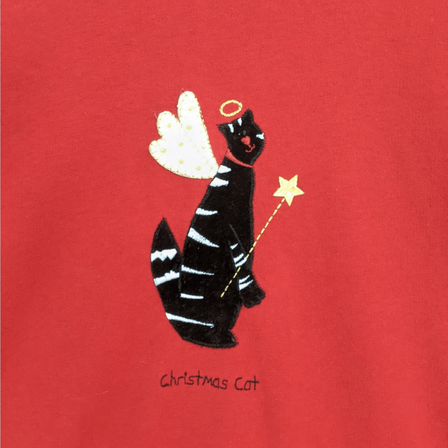 Vintage Vintage 2000's CHRISTMAS CAT Sweatshirt Size XL / US 12-14 / IT 48-50 - 5 Thumbnail