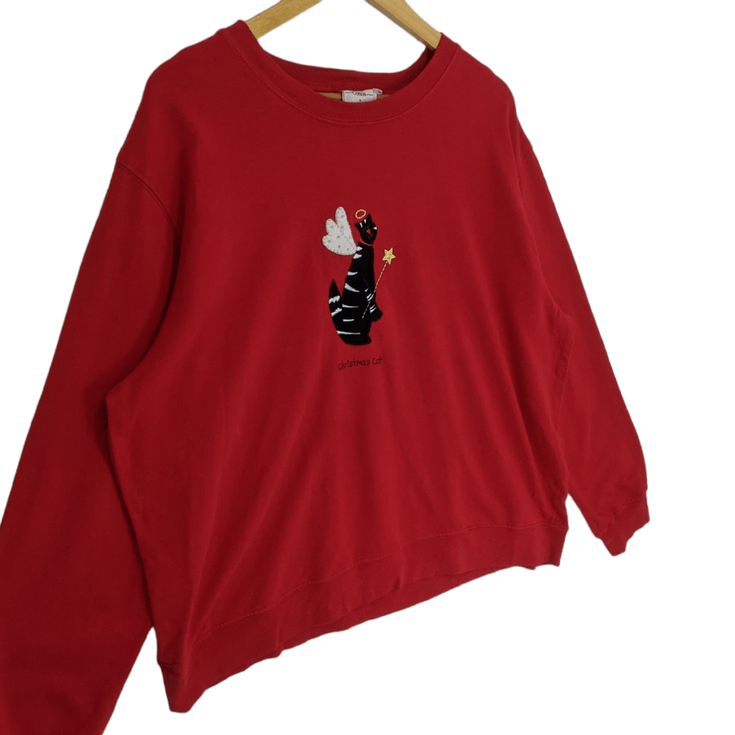 Vintage Vintage 2000's CHRISTMAS CAT Sweatshirt Size XL / US 12-14 / IT 48-50 - 3 Thumbnail