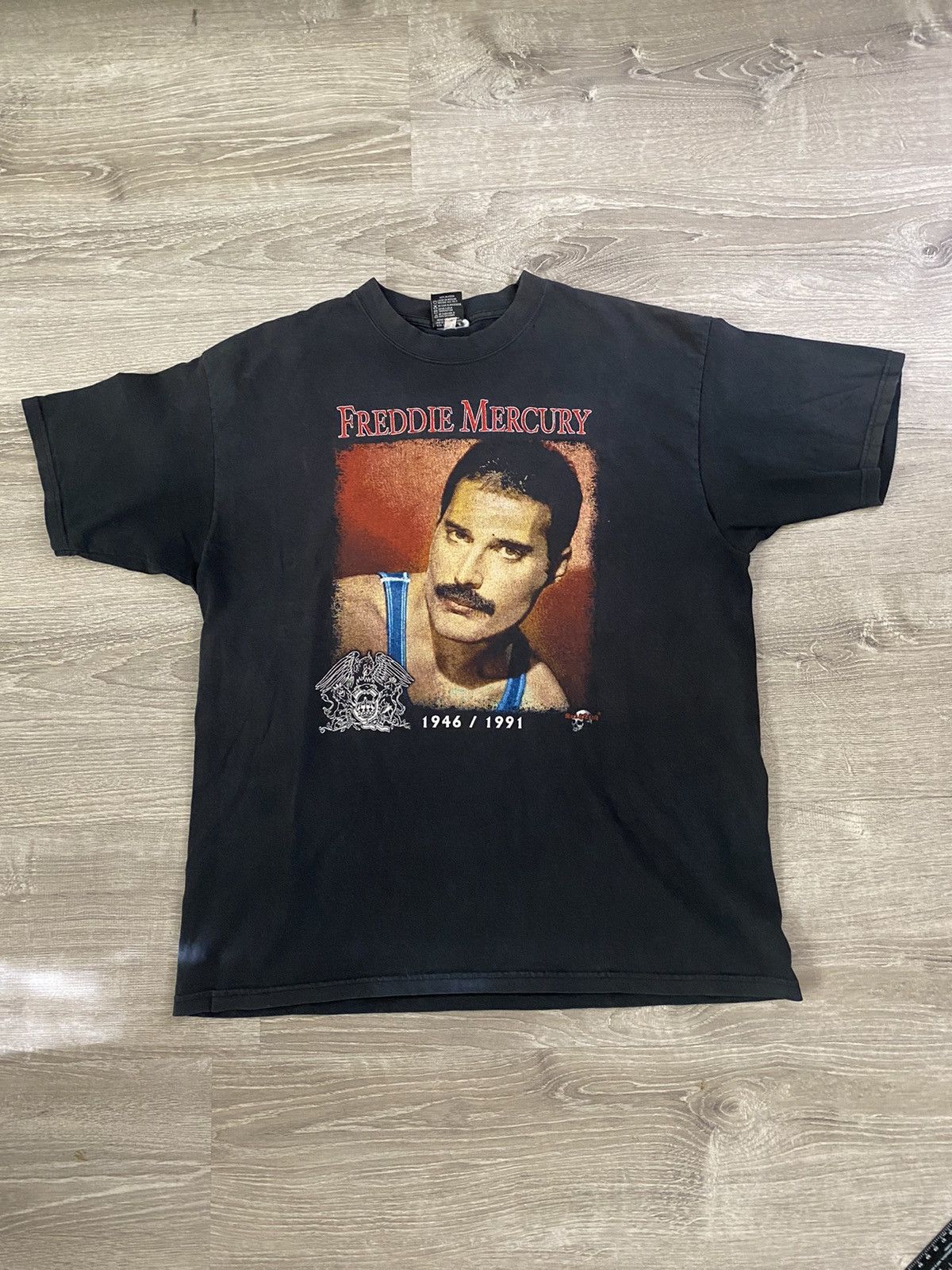 image of Band Tees x Vintage Freddie Mercury Memorial Shirt in Black, Men's (Size XL)