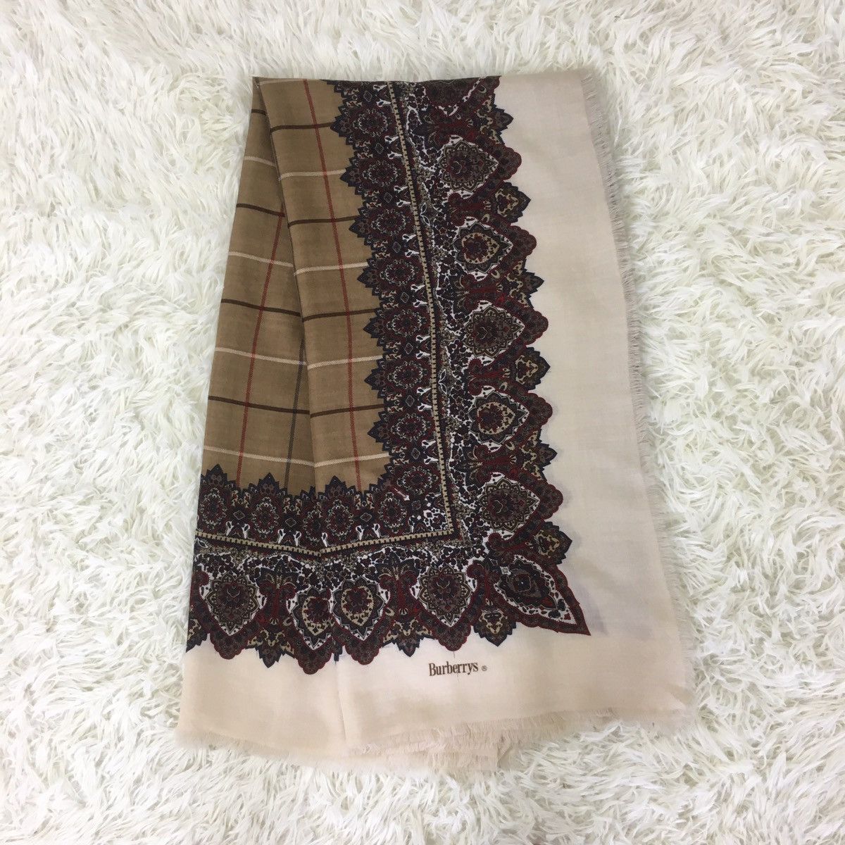 Burberry Vintage Burberry Paisley Scarf Size ONE SIZE - 6 Thumbnail
