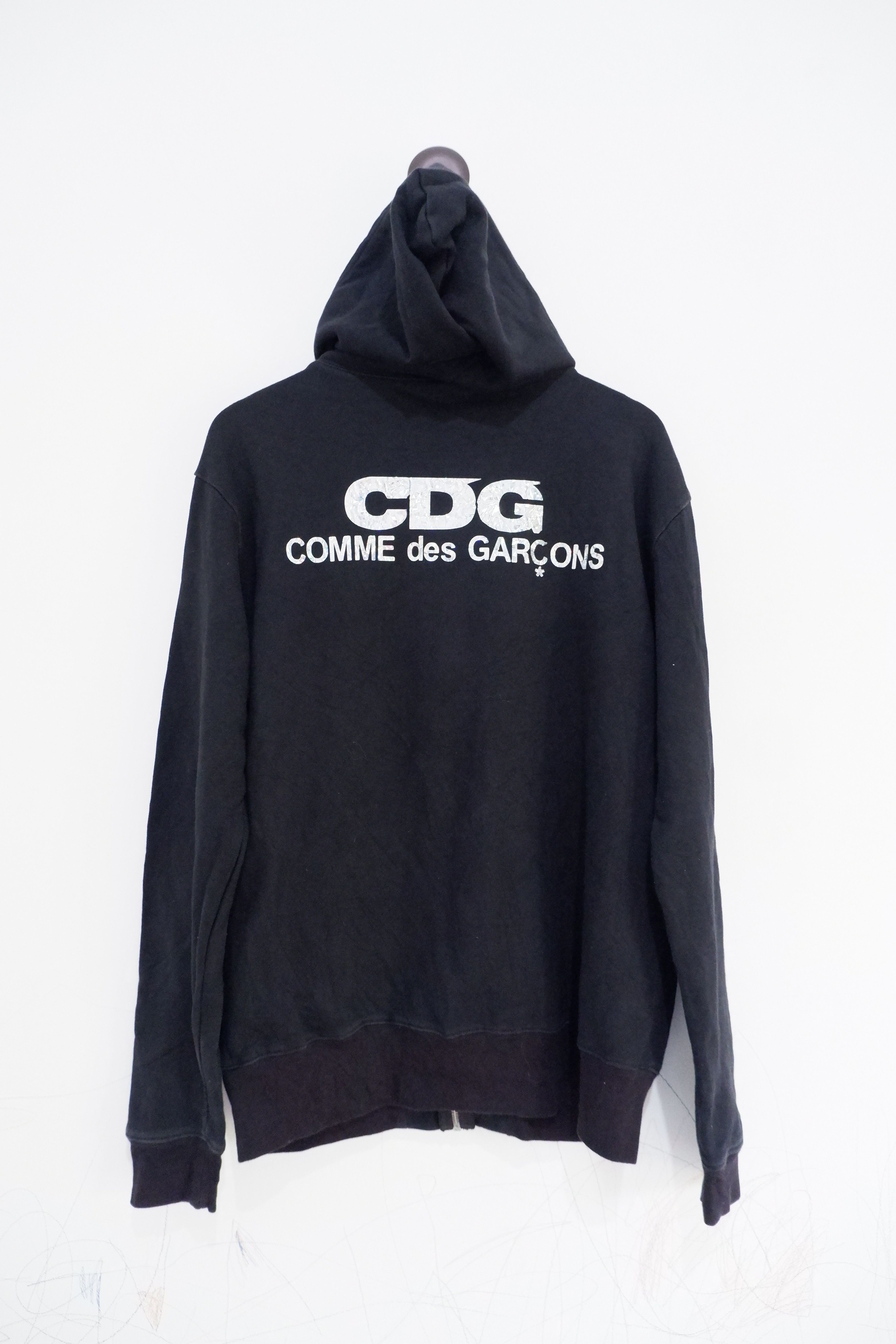 Comme des Garcons 2018 CDG Hologram CDG Logo Zip Up Hoodie | Grailed