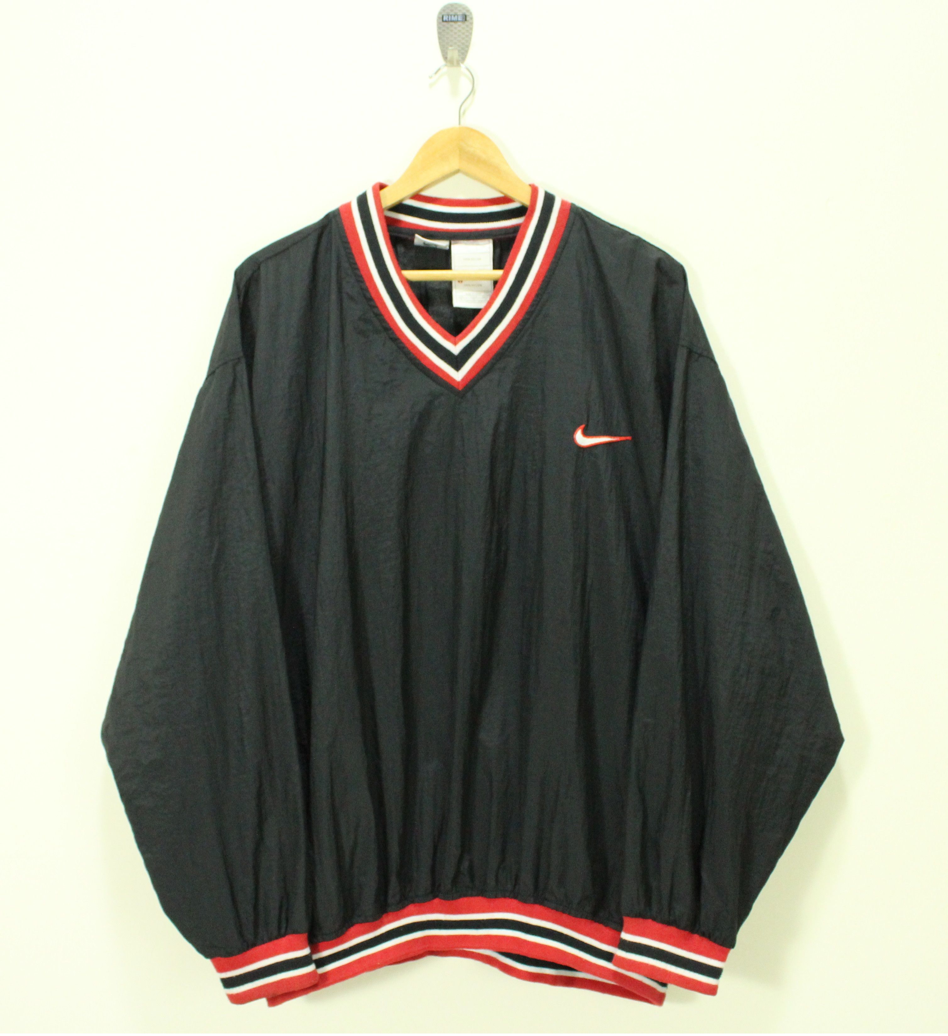 Nike × Vintage Vintage 90s NIKE Windbreaker Pullover Nylon Big Logo Size US XL / EU 56 / 4 - 2 Thumbnail
