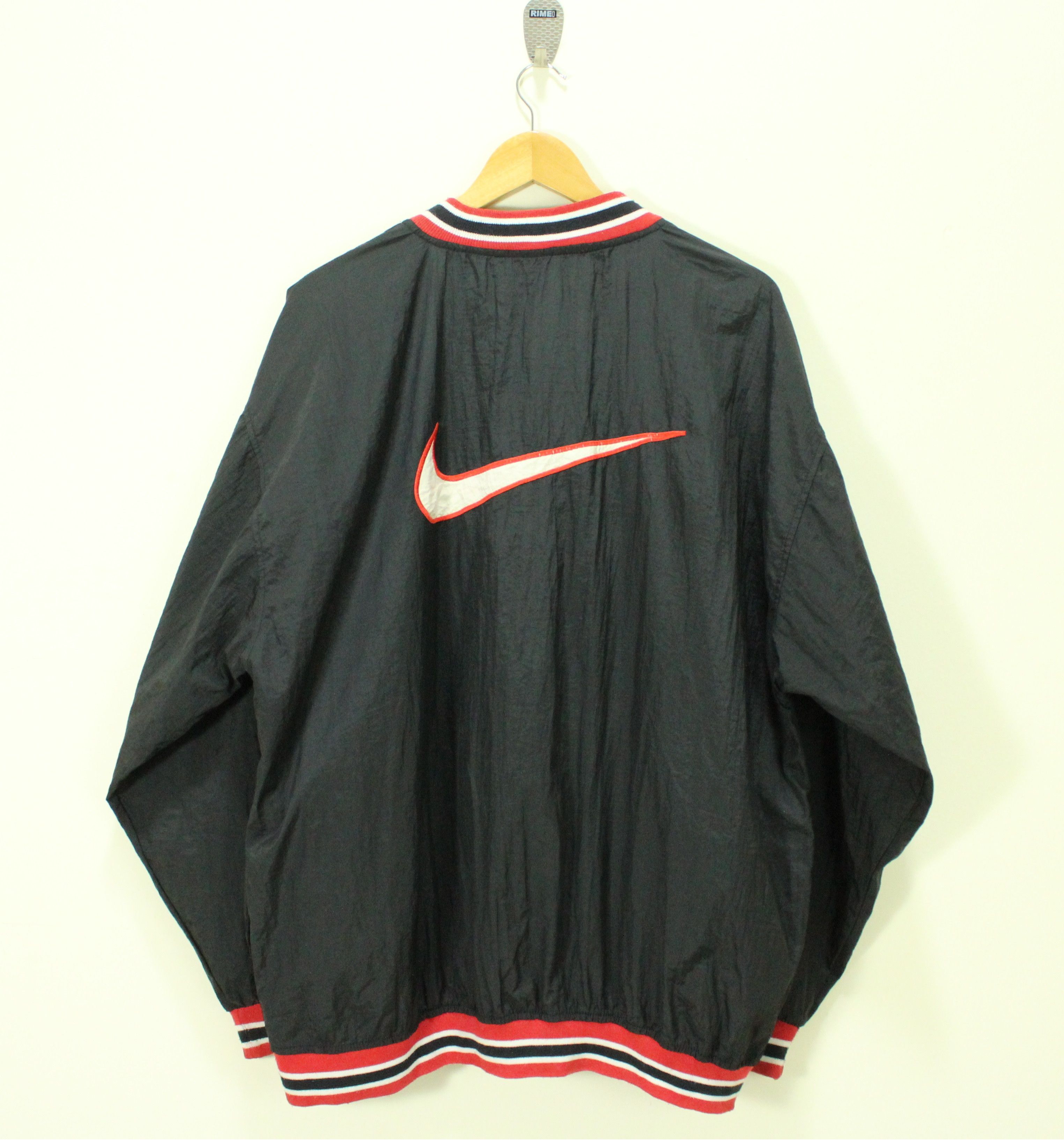 Nike × Vintage Vintage 90s NIKE Windbreaker Pullover Nylon Big Logo Size US XL / EU 56 / 4 - 1 Thumbnail