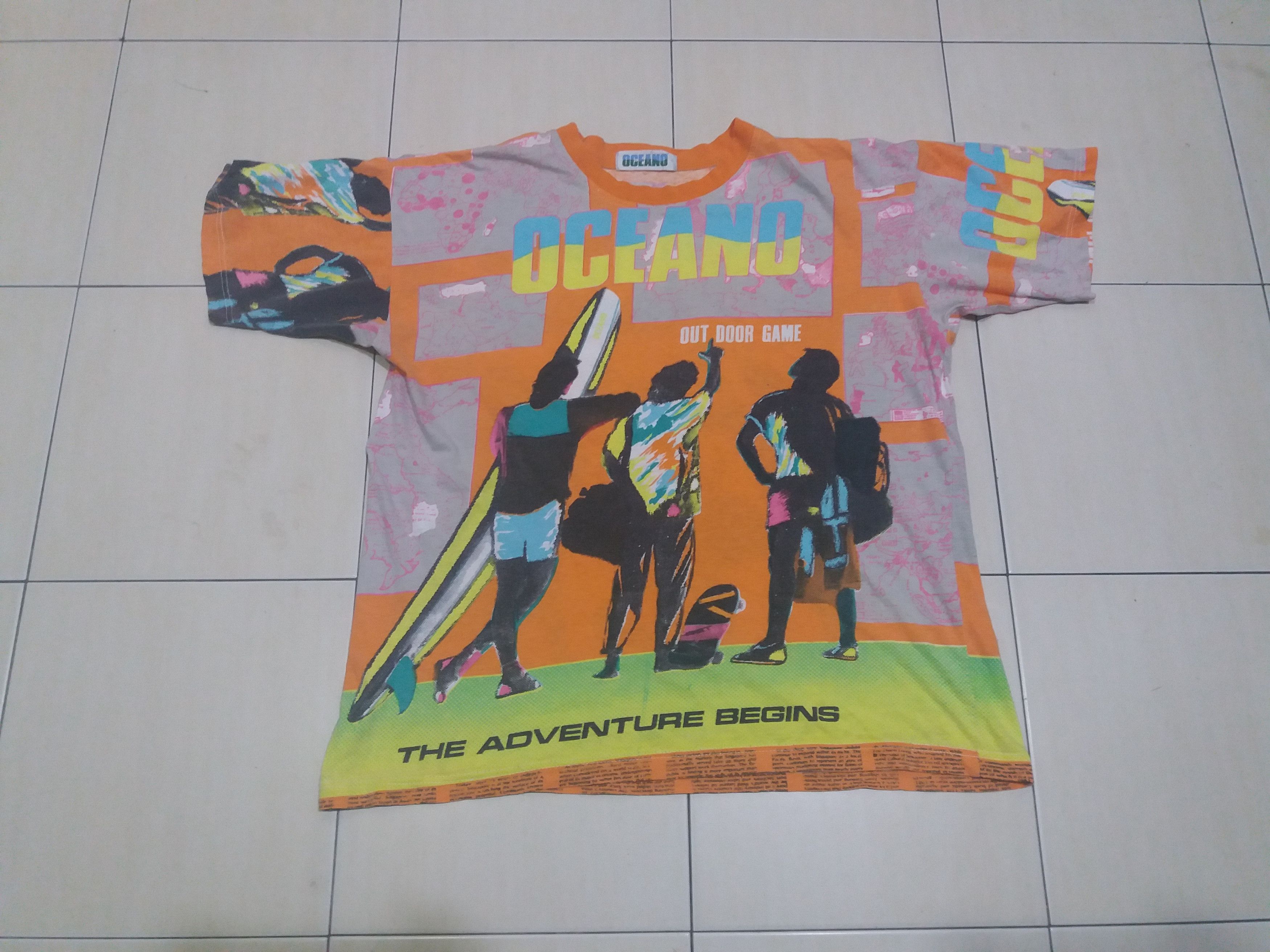 Vintage Vintage ocean full print surfboard out door game 90s shirt Size US XL / EU 56 / 4 - 1 Thumbnail