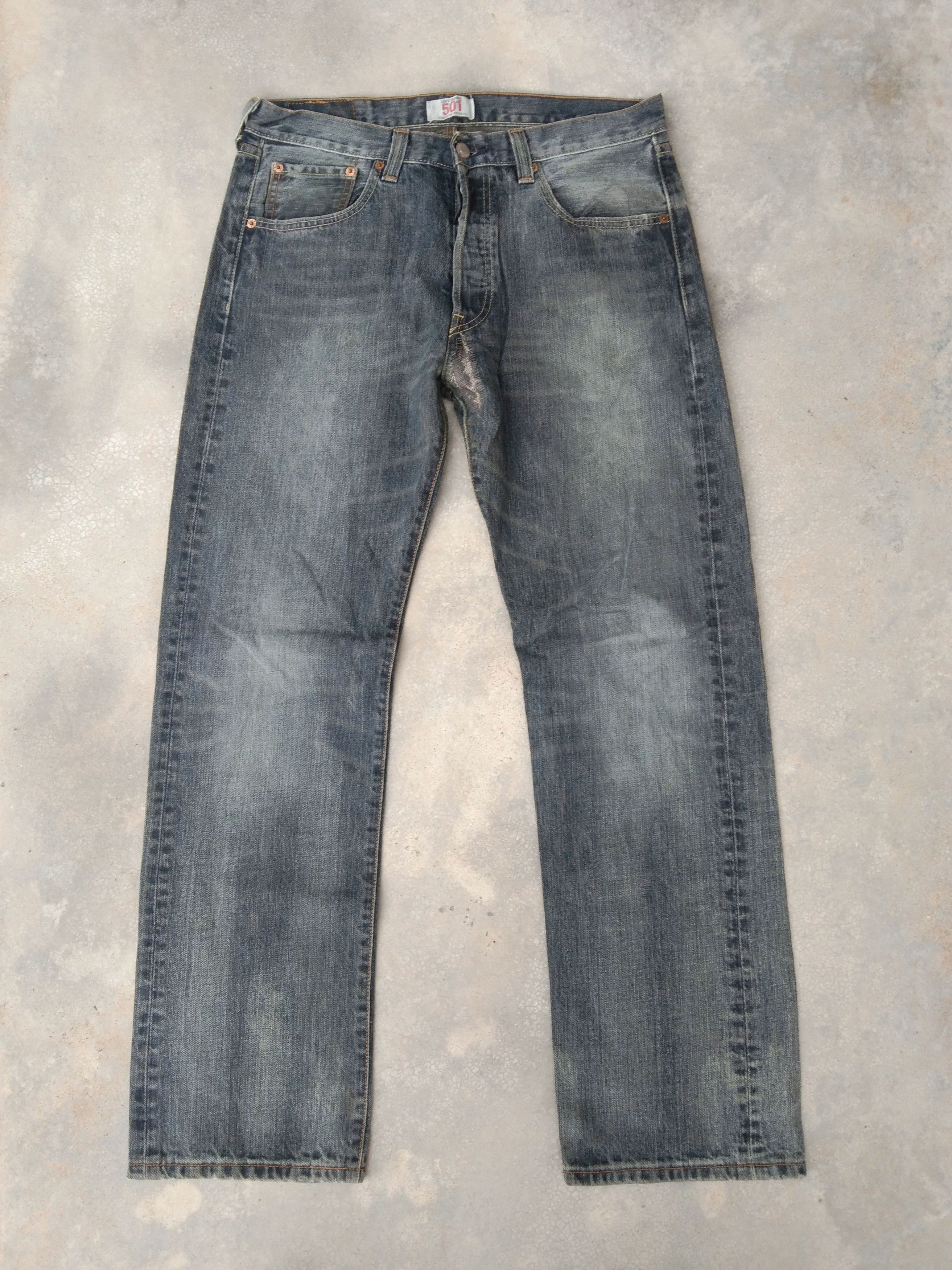 Celana Jeans 501 Original Jean Levis Bicolore Vintage Levis 501