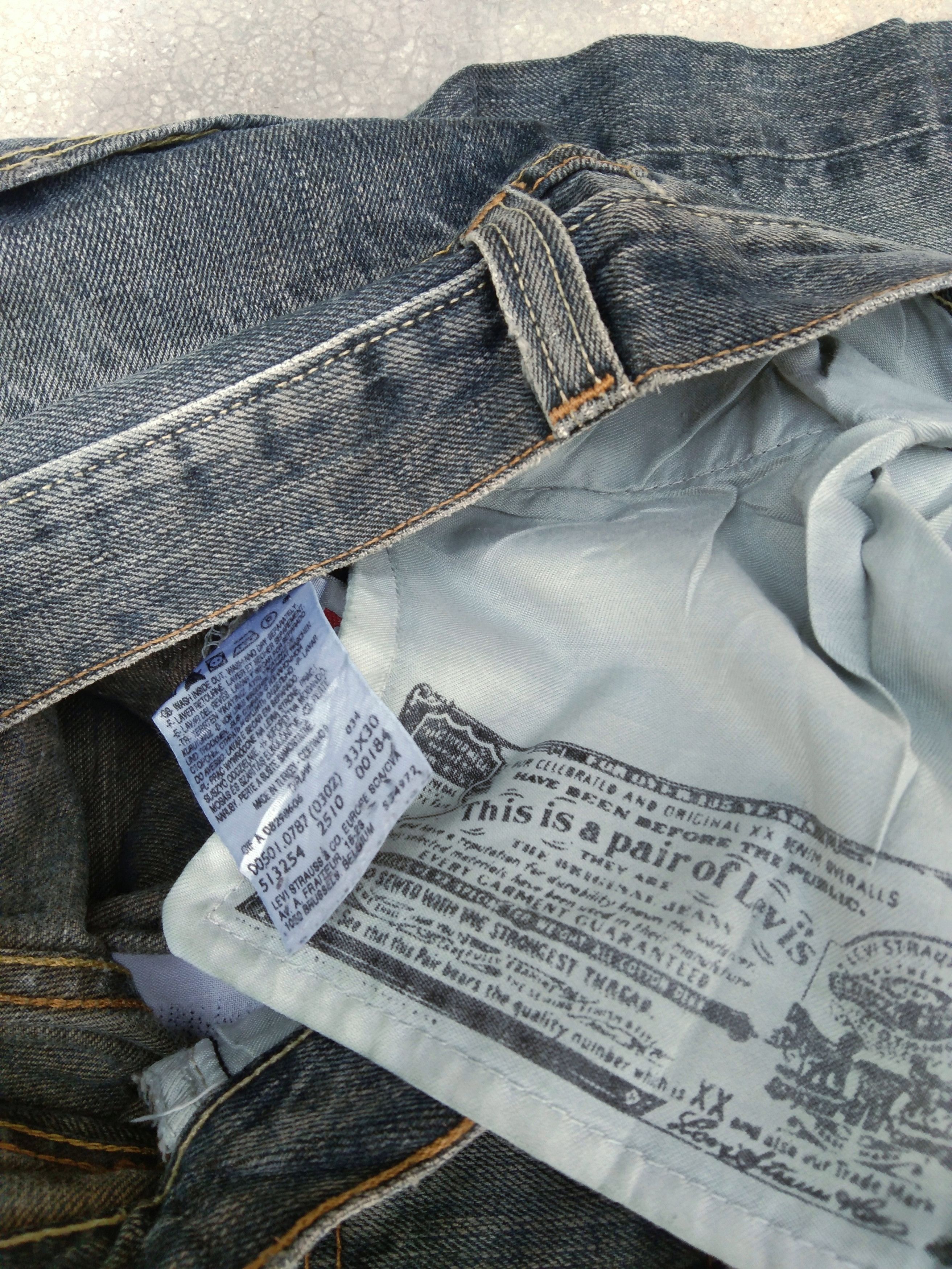 Levi's Vintage Levi's 501 Straight Leg Repaired Jeans 33x30 Size US 33 - 6 Thumbnail