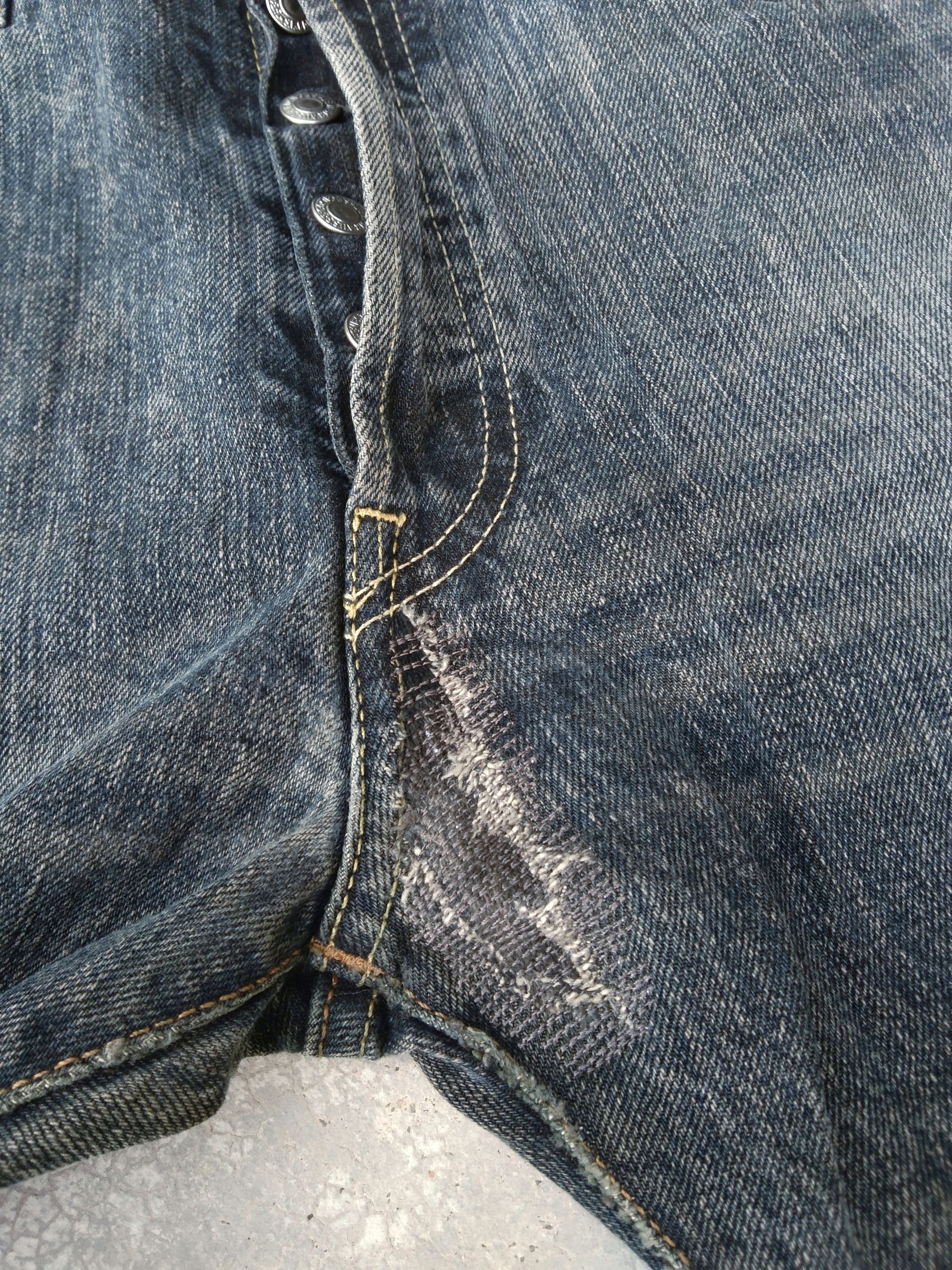 Levi's Vintage Levi's 501 Straight Leg Repaired Jeans 33x30 Size US 33 - 5 Thumbnail