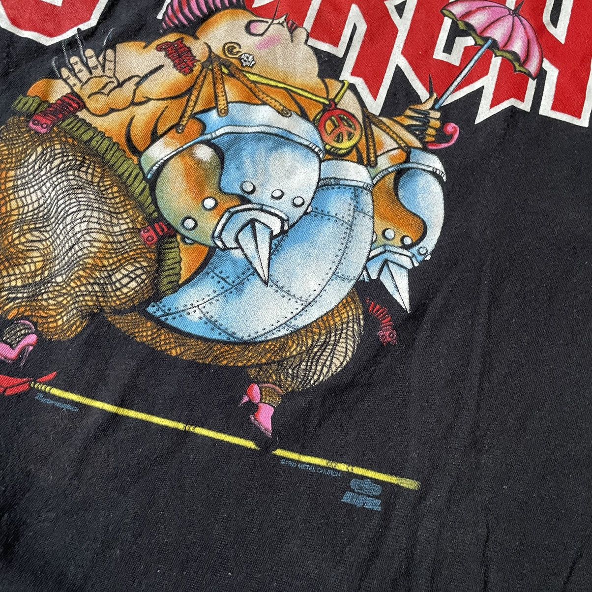 Vintage Vintage 90s Metal Church Graphic Tee Punk Goth Slim Baggy XL Size US XL / EU 56 / 4 - 8 Thumbnail