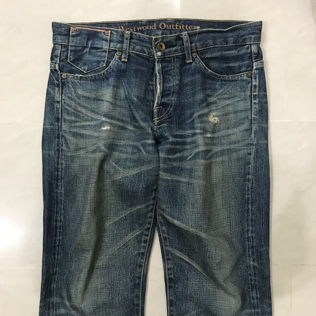 Other Westwood Outfitter Distressed Buckle Back Denim Trouser Pant Size US 33 - 3 Thumbnail