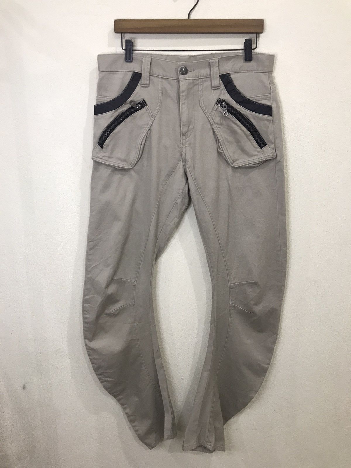PPFM PPFM Multipocket Twisted Leg Trousers Casual Pant Size US 33 - 2 Thumbnail