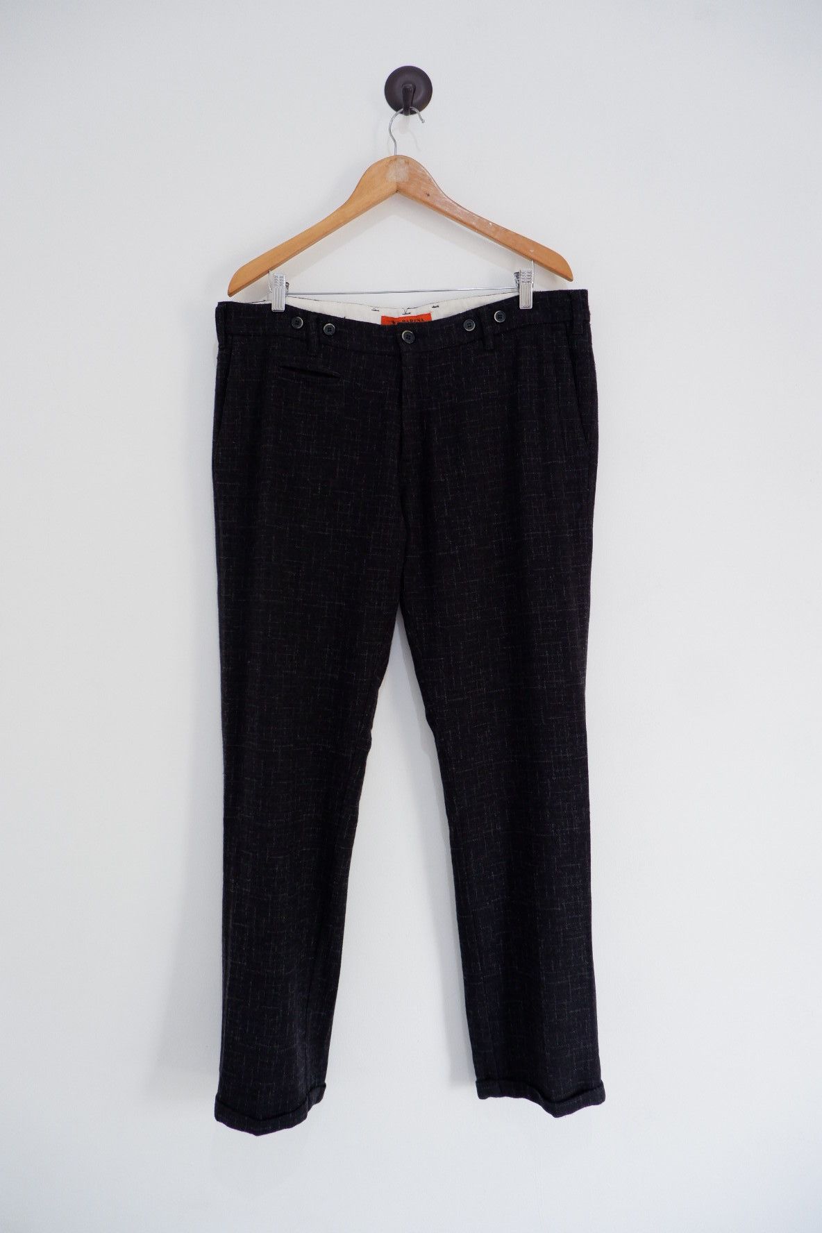 image of Barena Wool Trouser Pants in Dark Grey, Men's (Size 37)