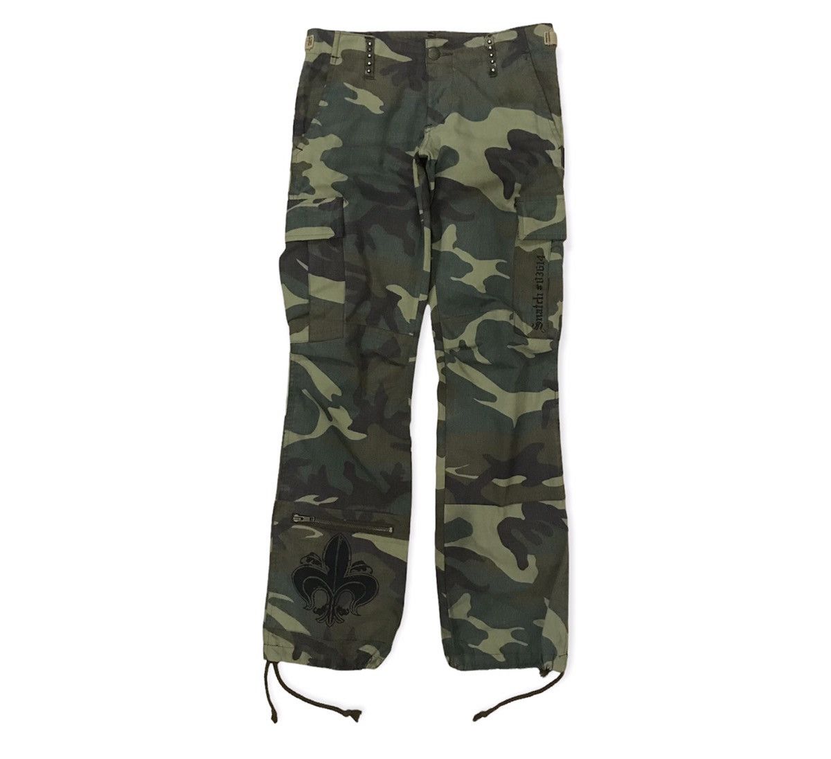 image of Snatch Jeans Camo Design Seditionaries Style Cargo Pant, Men's (Size 28)
