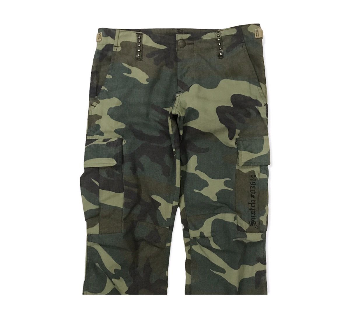 Japanese Brand Snatch Jeans Camo Design Seditionaries Style Cargo Pant Size US 28 / EU 44 - 2 Thumbnail