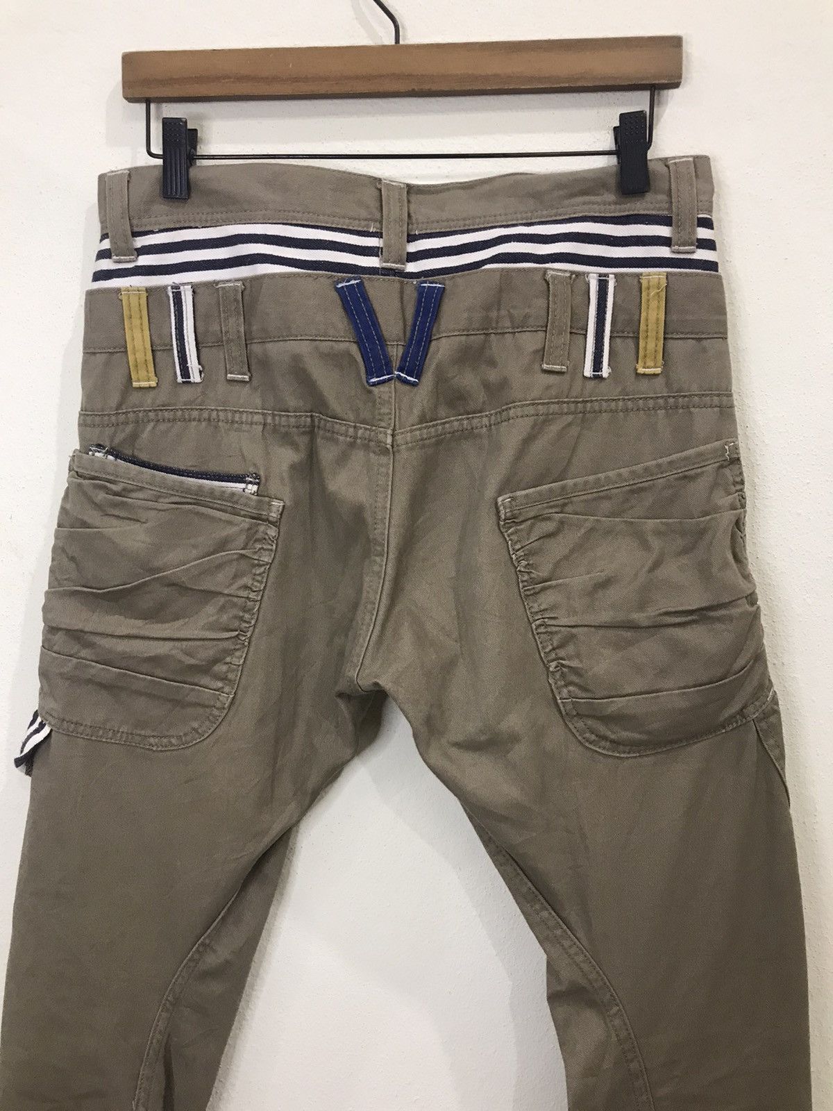 Japanese Brand Dominate Double Waist Twisted Leg Multipocket Casual Pant Size US 31 - 8 Thumbnail