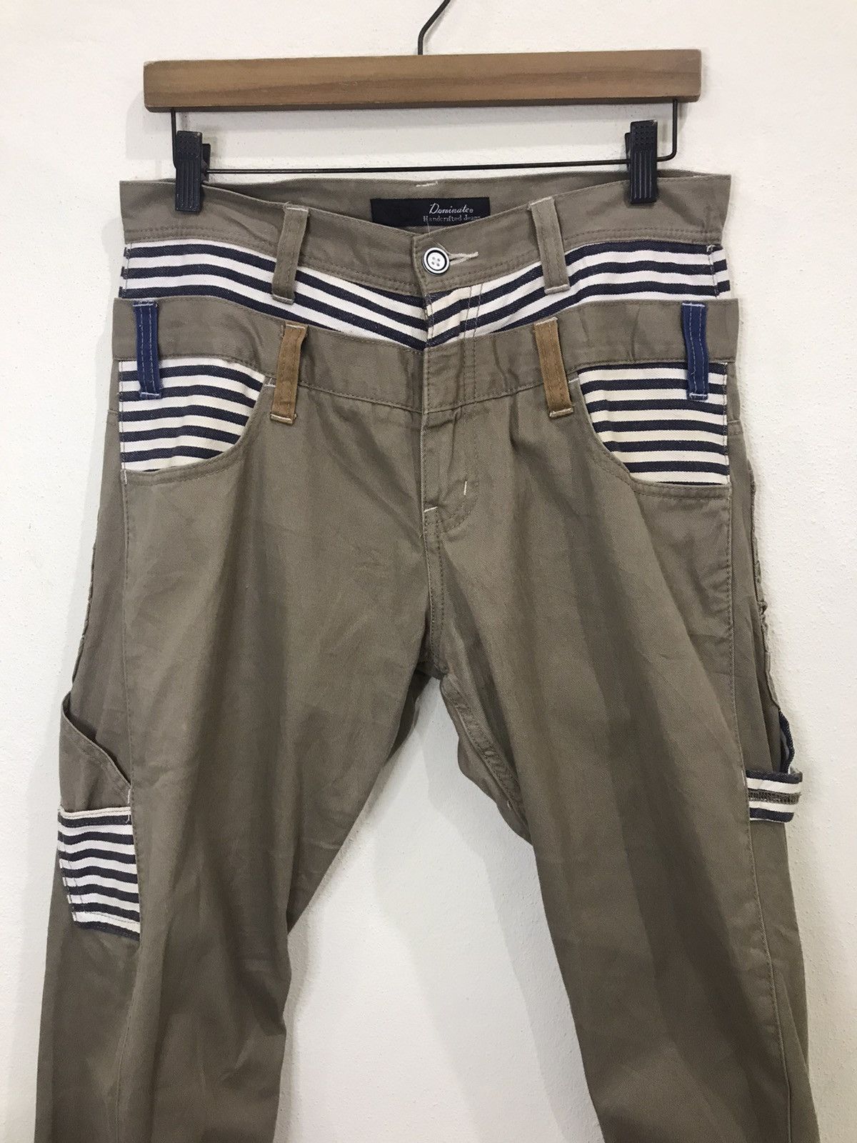 Japanese Brand Dominate Double Waist Twisted Leg Multipocket Casual Pant Size US 31 - 3 Thumbnail