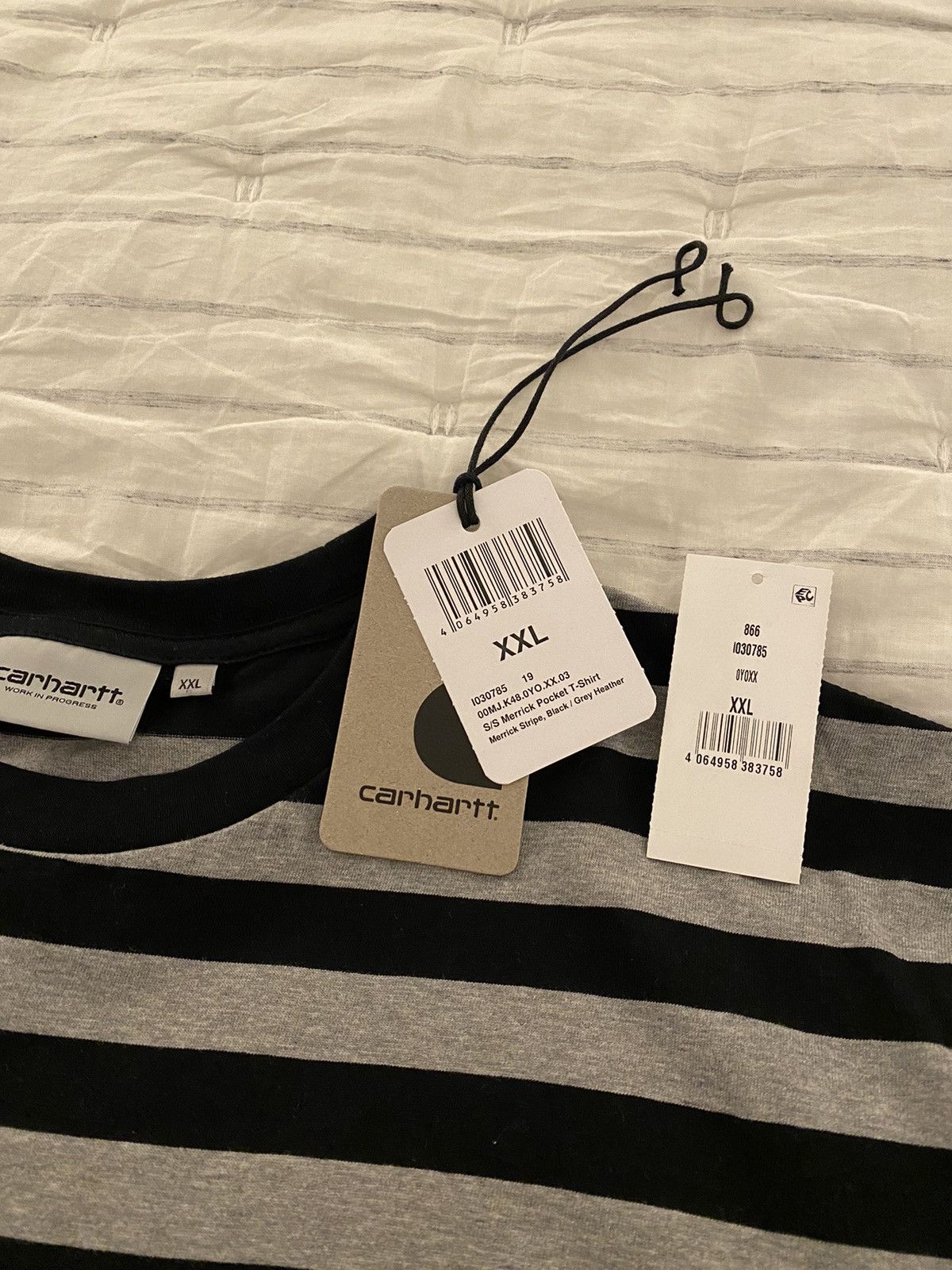 Carhartt Wip Carhartt WIP Merrick Stripe Pocket T-shirt Size US XXL / EU 58 / 5 - 7 Thumbnail