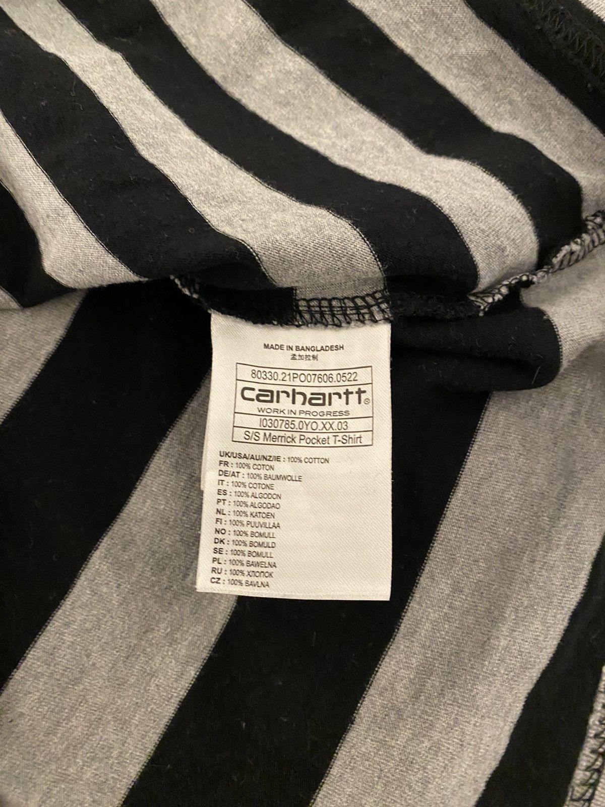 Carhartt Wip Carhartt WIP Merrick Stripe Pocket T-shirt Size US XXL / EU 58 / 5 - 9 Thumbnail