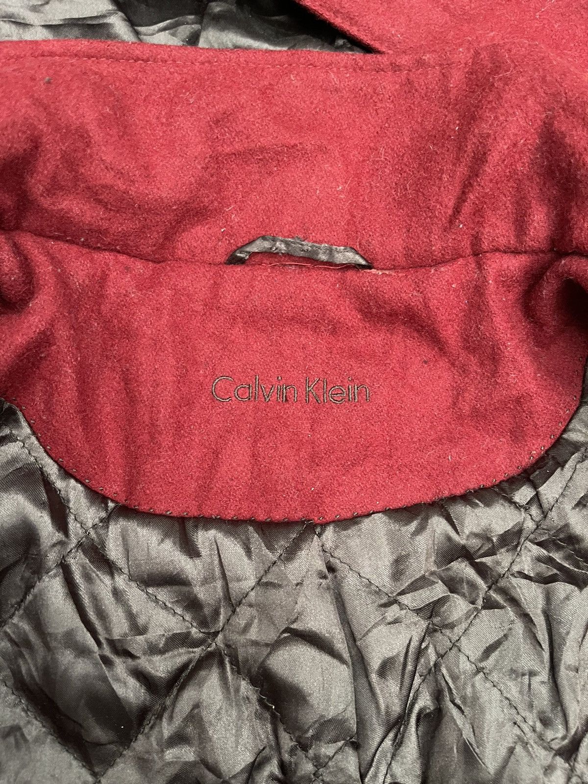Calvin Klein Calvin Klein Red Hooded Wool Blend Coat - Quilted Lining Size US S / EU 44-46 / 1 - 7 Thumbnail