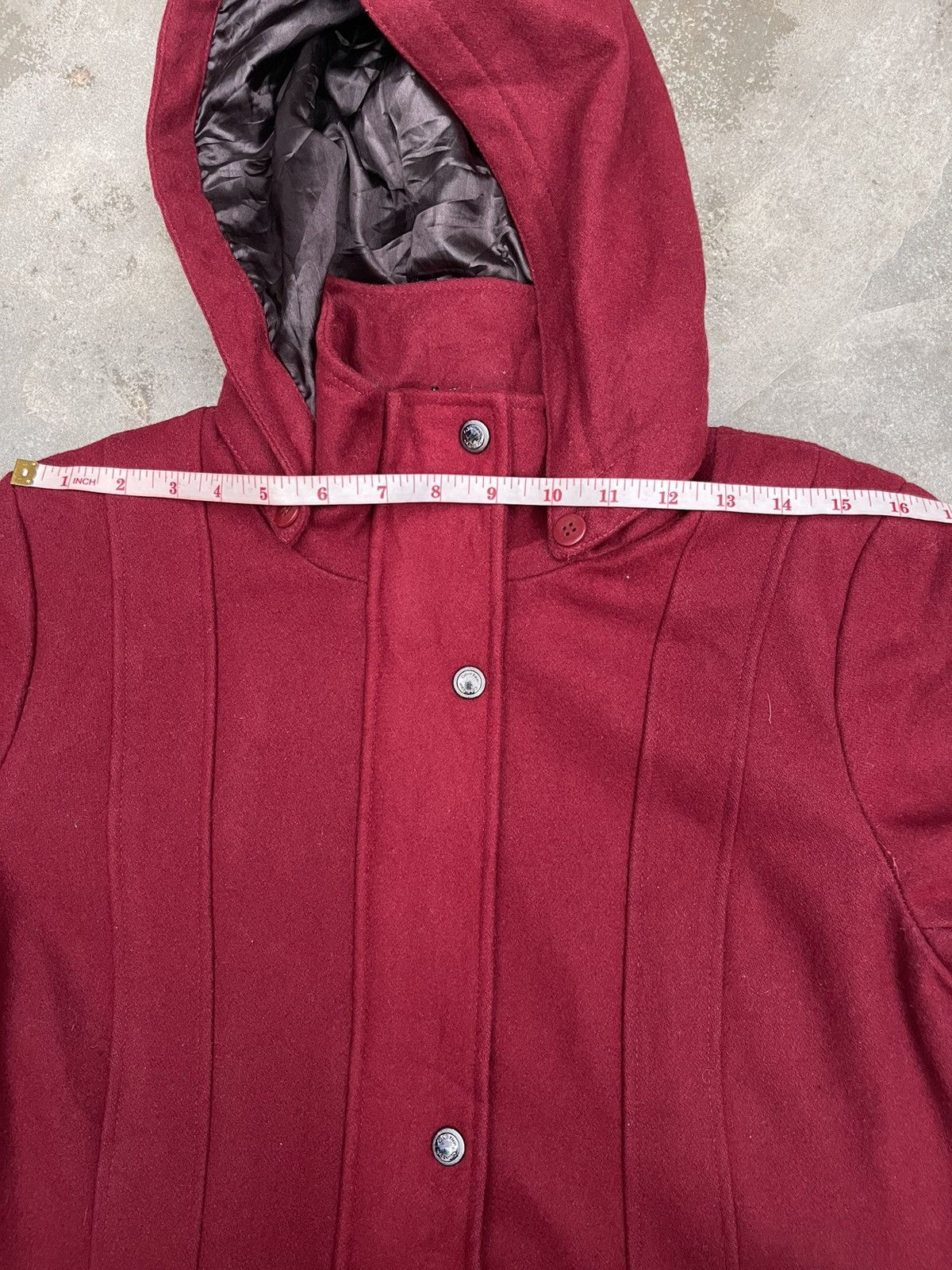 Calvin Klein Calvin Klein Red Hooded Wool Blend Coat - Quilted Lining Size US S / EU 44-46 / 1 - 14 Thumbnail
