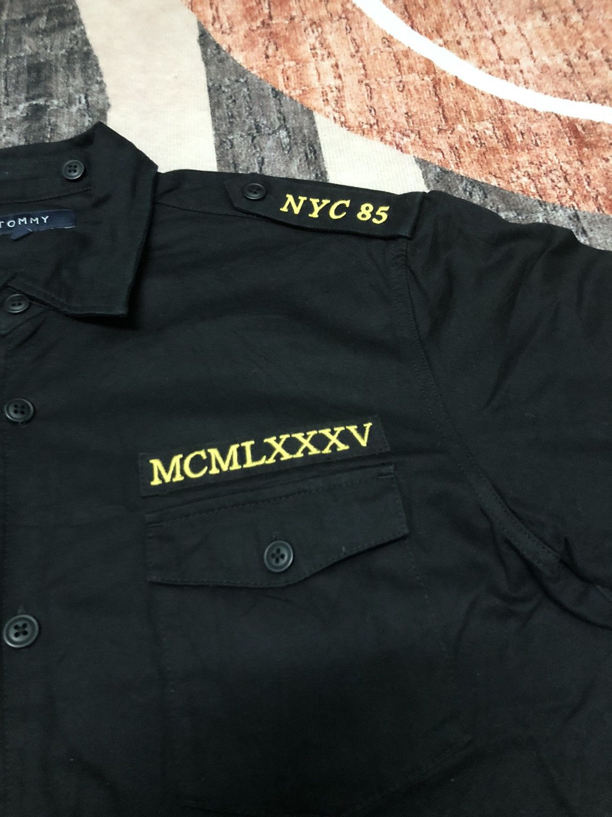 Tommy Hilfiger × Vintage VINTAGE TOMMY NYC85 MCMLXXXV MILITARY DESIGN SHIRT Size US L / EU 52-54 / 3 - 2 Thumbnail