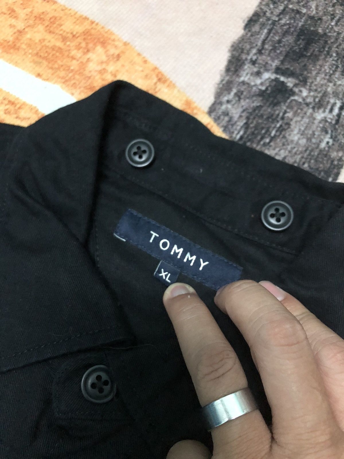 Tommy Hilfiger × Vintage VINTAGE TOMMY NYC85 MCMLXXXV MILITARY DESIGN SHIRT Size US L / EU 52-54 / 3 - 4 Thumbnail
