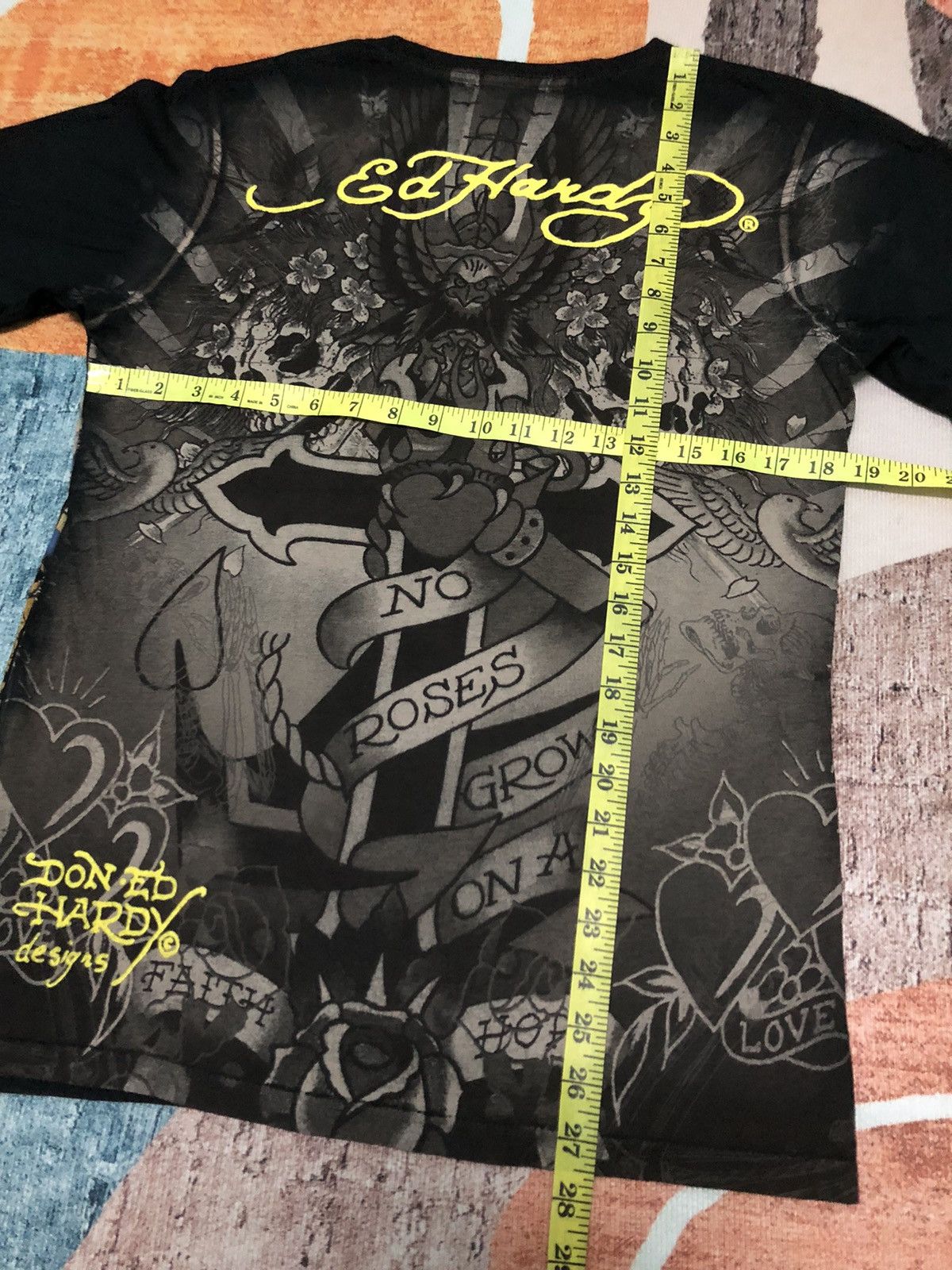 Christian Audigier × Ed Hardy × Vintage VINTAGE ED HARDY TATTOO ART OVER PRINT SHIRT Size US S / EU 44-46 / 1 - 9 Thumbnail