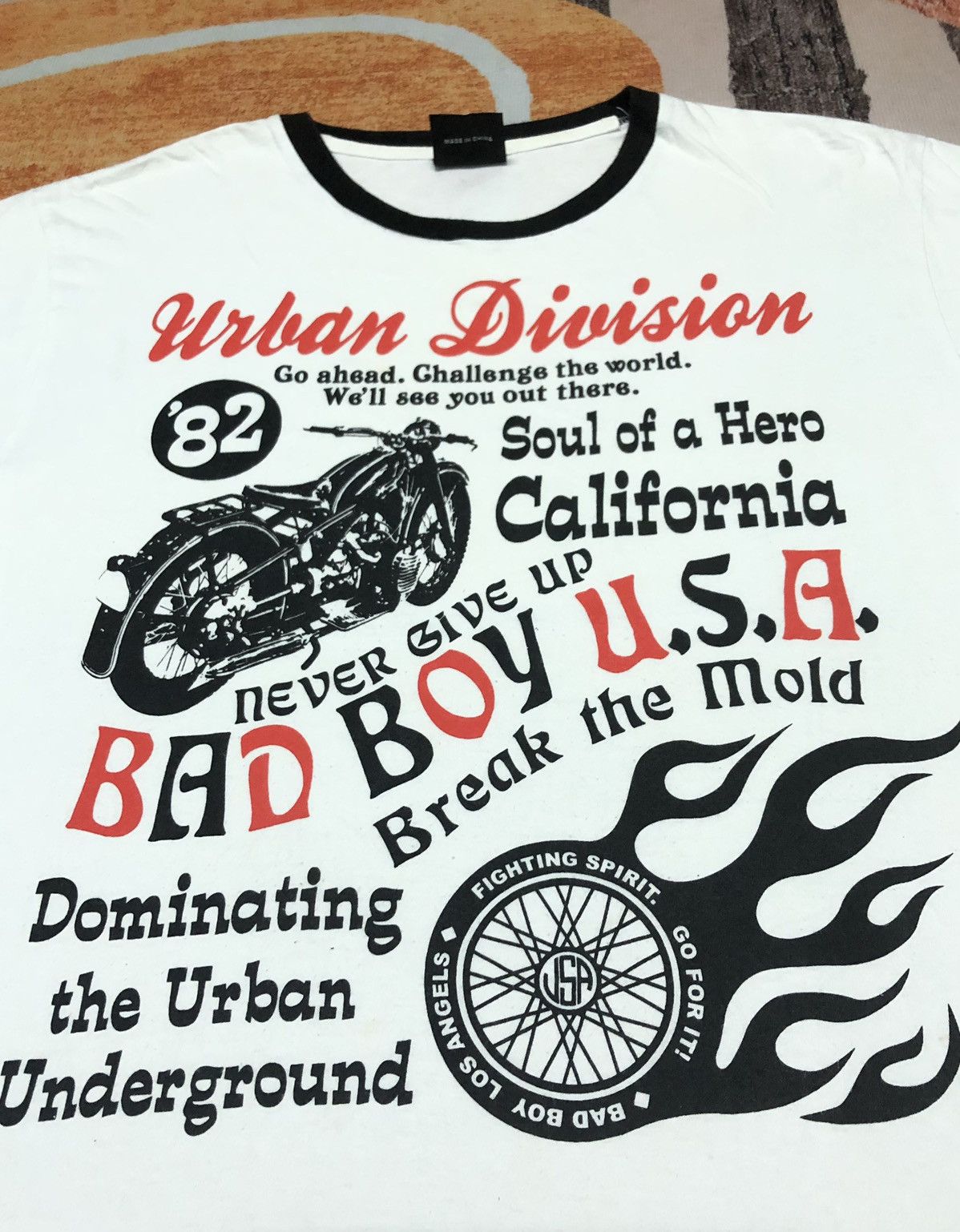 Vintage VINTAGE BAD BOY U.S.A URBAN DIVISION RINGER SHIRT Size US M / EU 48-50 / 2 - 2 Thumbnail