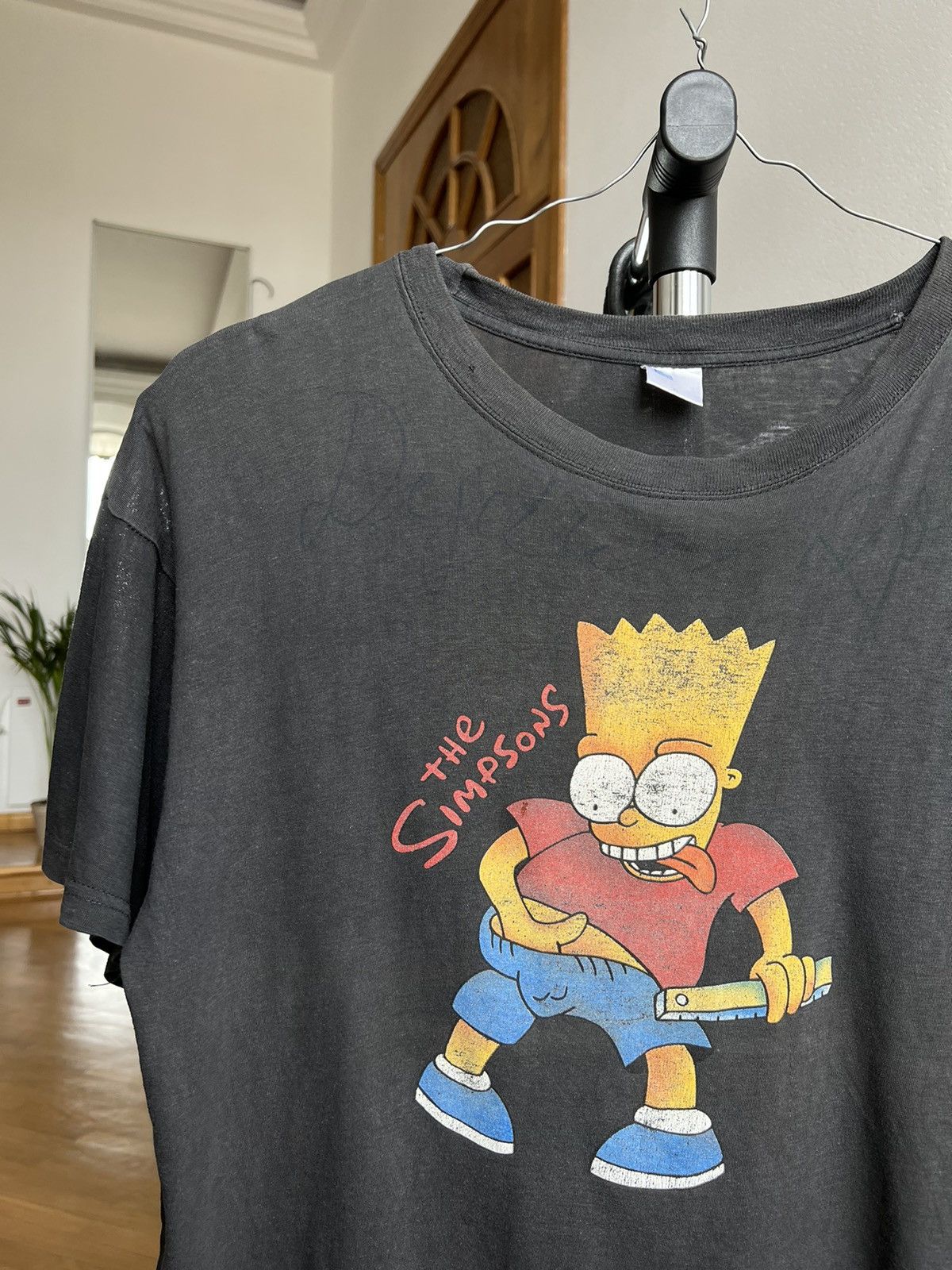 The Simpsons Bart Simpson Big Print Tee The Simpsons TV distressed ...