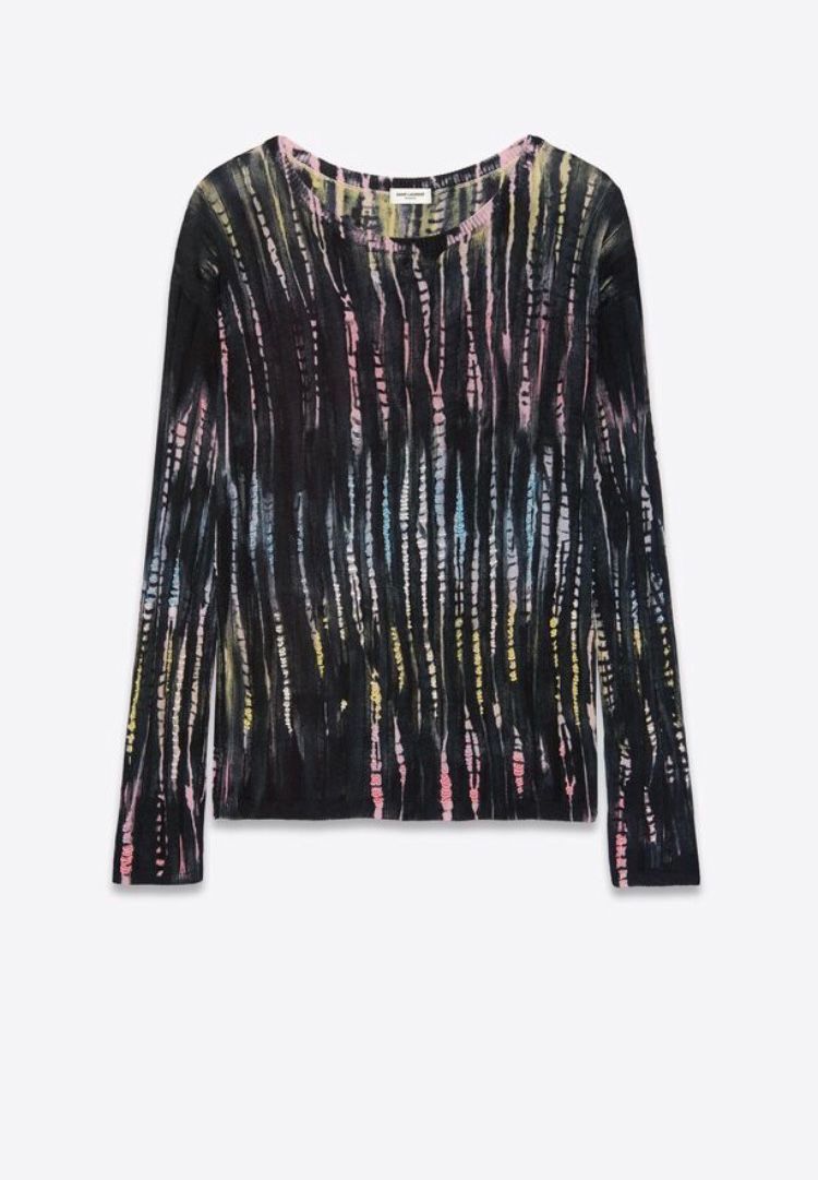 image of Saint Laurent Paris Sequins Long sleeve Knitwear, Men's (Size Medium)