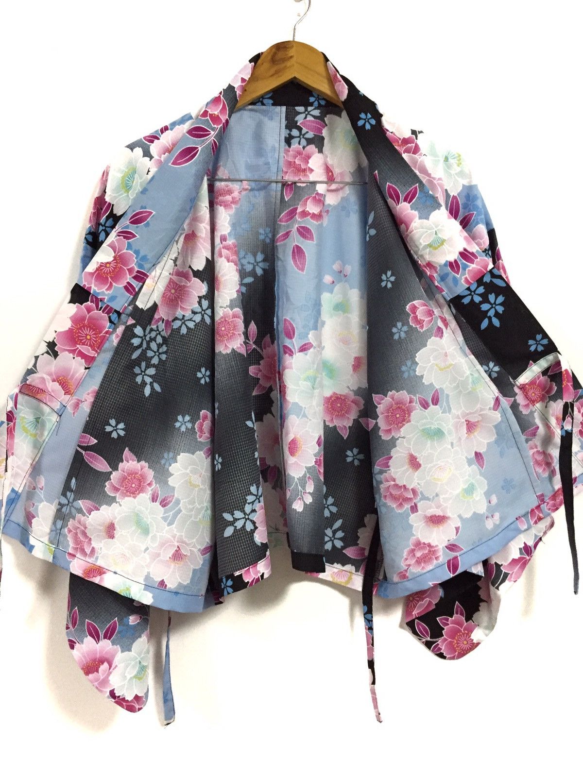 Japanese Brand Japanese Traditional Kimono Haori Floral Fullprint Handmade Size US L / EU 52-54 / 3 - 4 Thumbnail