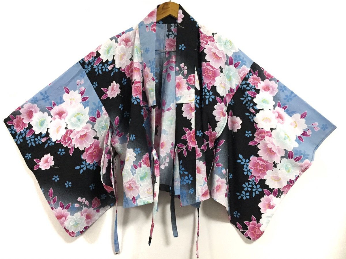 Japanese Brand Japanese Traditional Kimono Haori Floral Fullprint Handmade Size US L / EU 52-54 / 3 - 1 Thumbnail