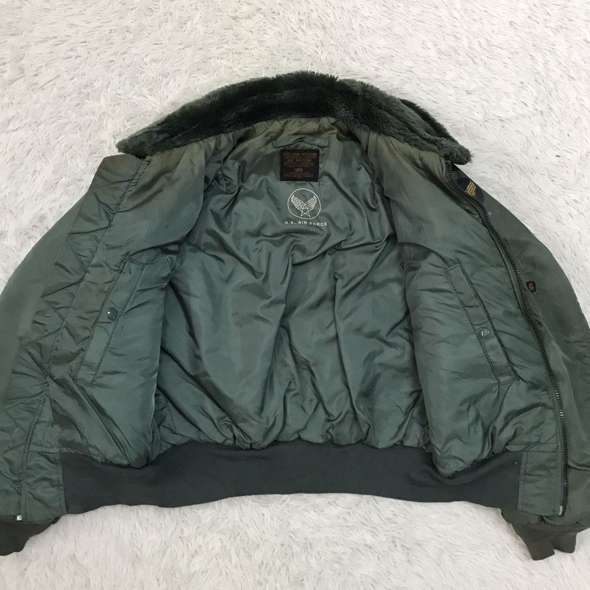 Alpha Industries Vtg B-15D Alpha Industries USAF Flying Bomber Jacket Size US M / EU 48-50 / 2 - 17 Thumbnail