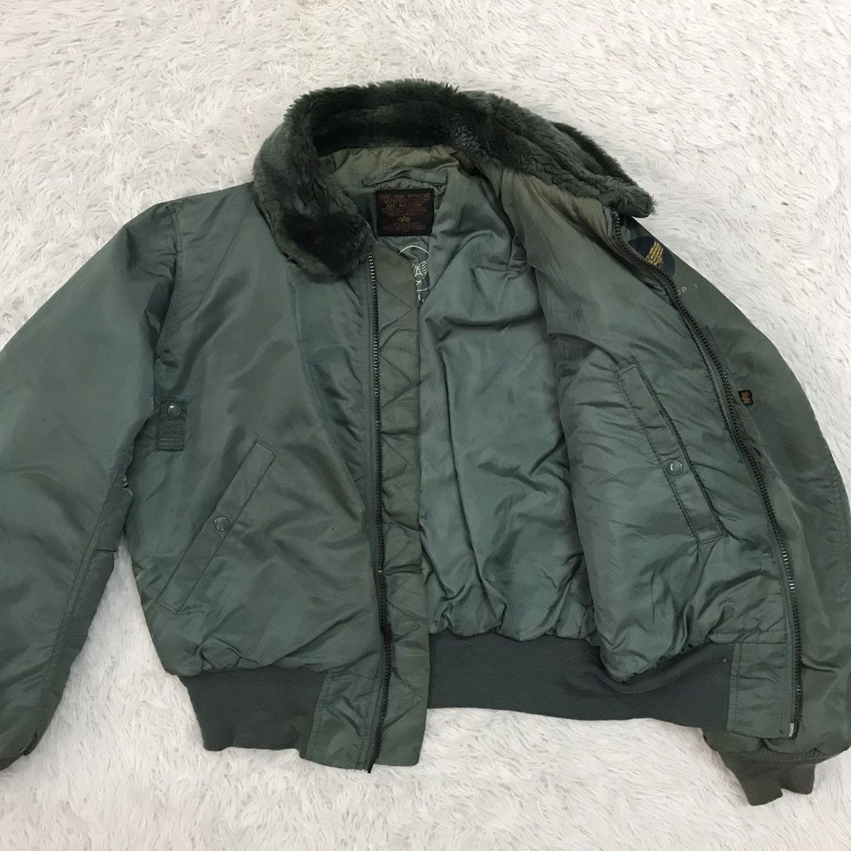 Alpha Industries Vtg B-15D Alpha Industries USAF Flying Bomber Jacket Size US M / EU 48-50 / 2 - 16 Thumbnail