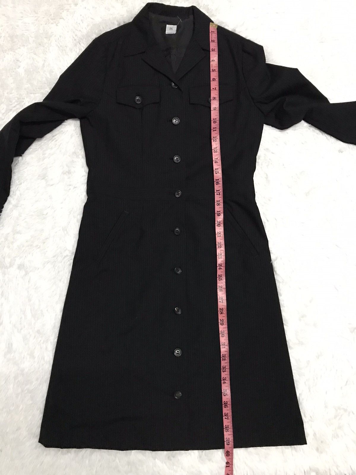 Issey Miyake Vtg IS Sunao Kuwahara Small Stripes Long Women Jacket Coat Size ONE SIZE - 17 Thumbnail