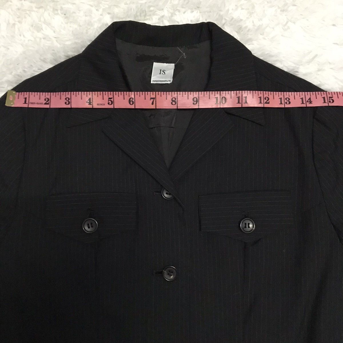 Issey Miyake Vtg IS Sunao Kuwahara Small Stripes Long Women Jacket Coat Size ONE SIZE - 18 Thumbnail