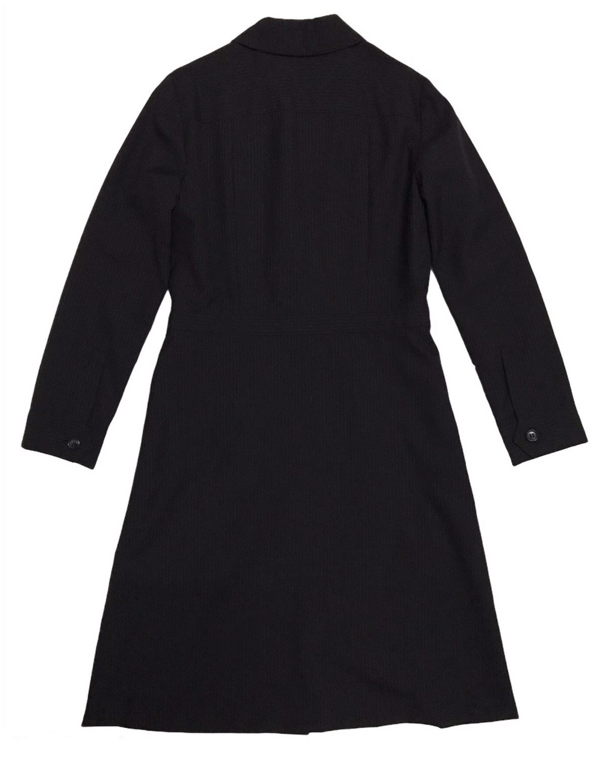Issey Miyake Vtg IS Sunao Kuwahara Small Stripes Long Women Jacket Coat Size ONE SIZE - 2 Thumbnail