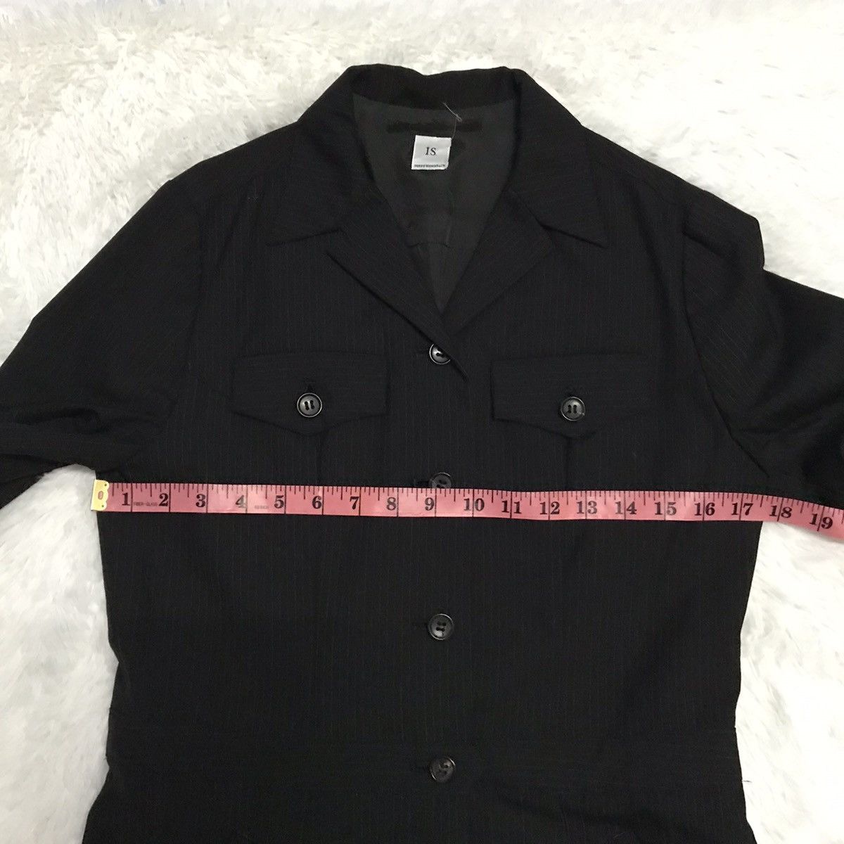 Issey Miyake Vtg IS Sunao Kuwahara Small Stripes Long Women Jacket Coat Size ONE SIZE - 16 Thumbnail
