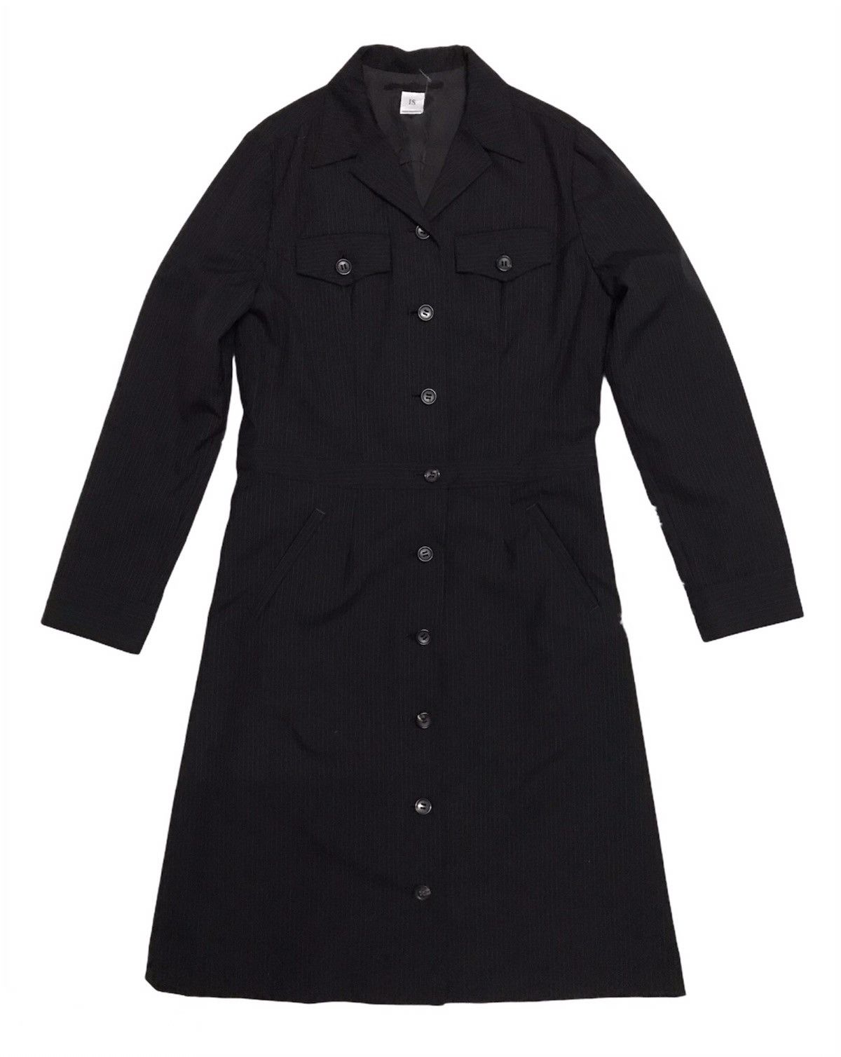 Issey Miyake Vtg IS Sunao Kuwahara Small Stripes Long Women Jacket Coat Size ONE SIZE - 1 Thumbnail