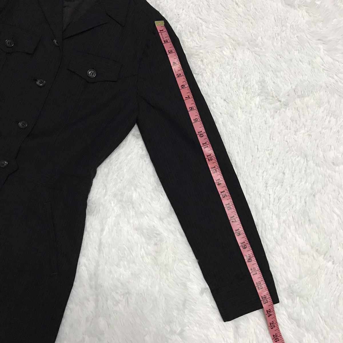 Issey Miyake Vtg IS Sunao Kuwahara Small Stripes Long Women Jacket Coat Size ONE SIZE - 19 Thumbnail