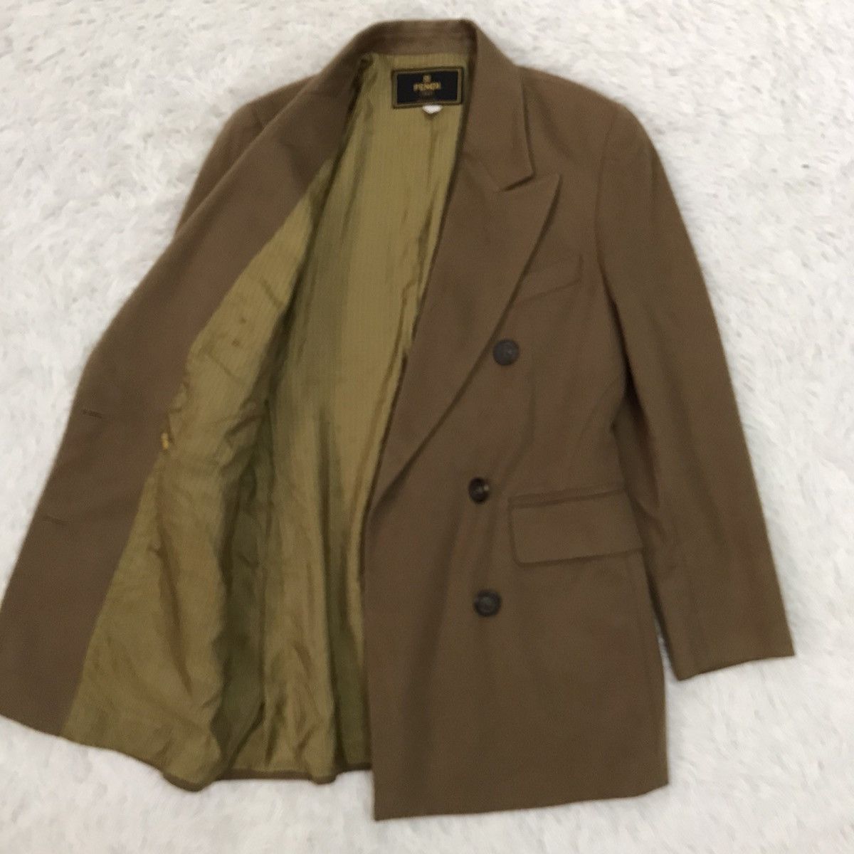 Fendi Fendi Wool & Cashmere Women Double Breast Jacket Coat Size US M / EU 48-50 / 2 - 14 Thumbnail