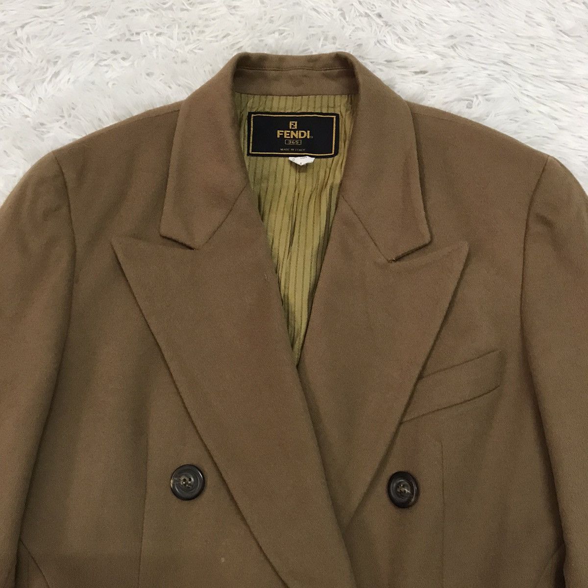 Fendi Fendi Wool & Cashmere Women Double Breast Jacket Coat Size US M / EU 48-50 / 2 - 8 Thumbnail