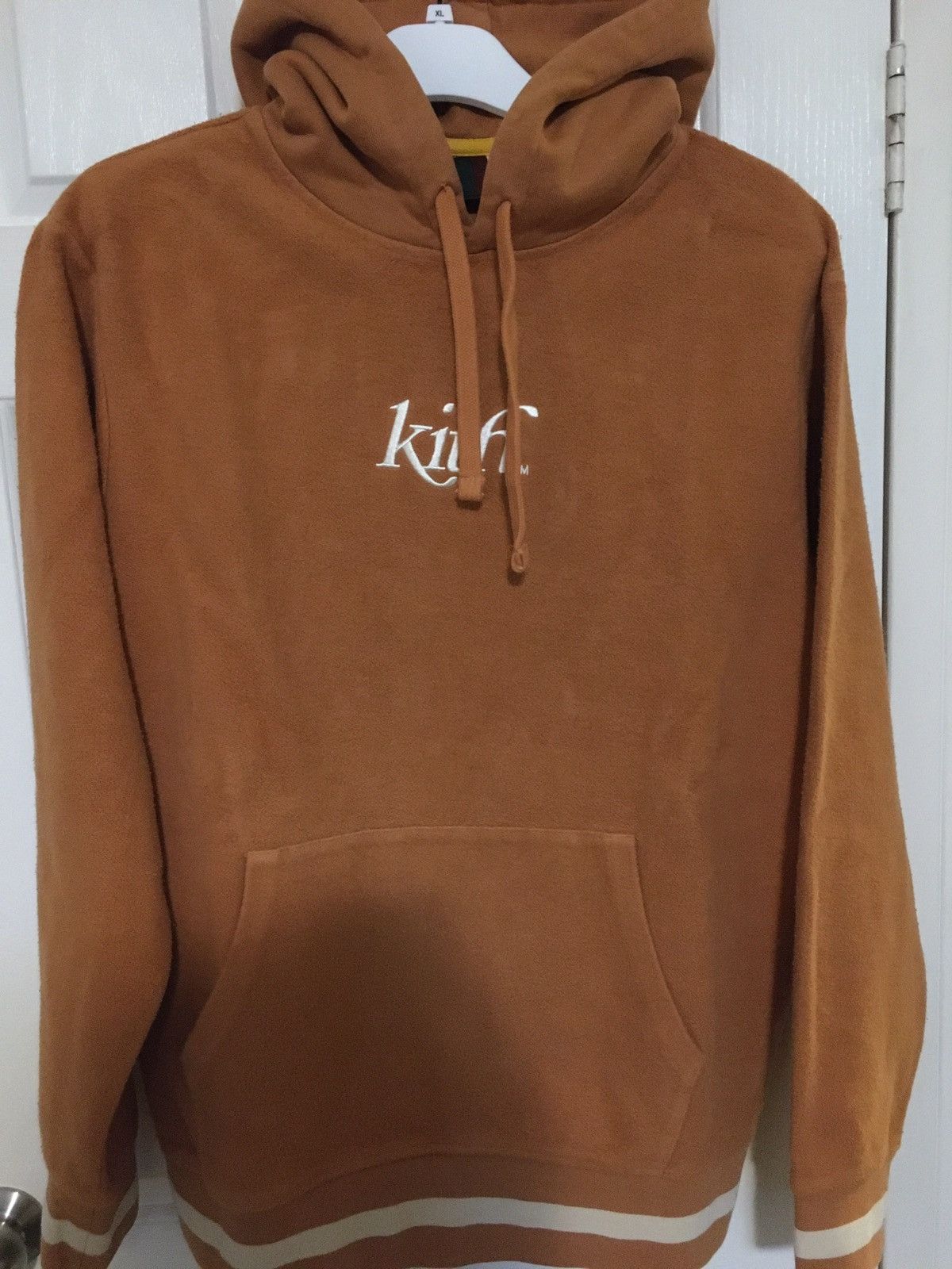 image of Kith Reverse Williams Hoodie in Burnt Amber, Men's (Size Large)